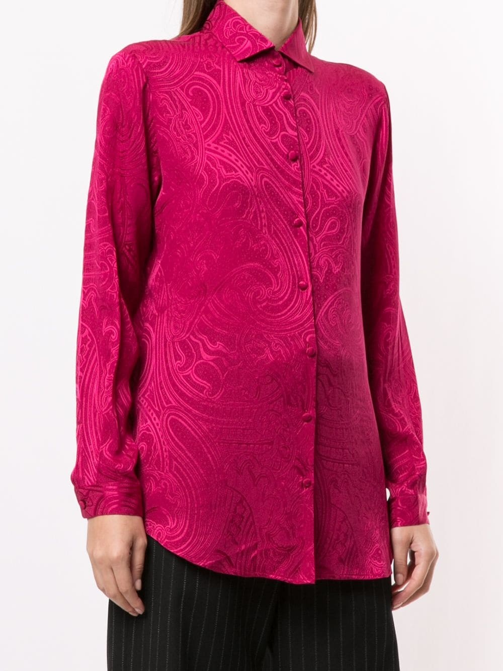 tonal paisley-print shirt - 3