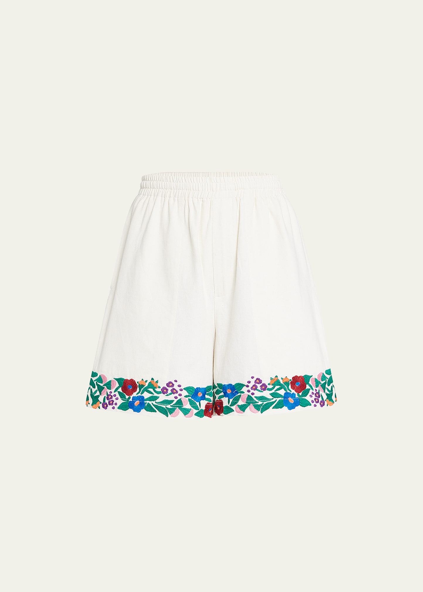 Winter Garden Embroidered Rugby Shorts - 1