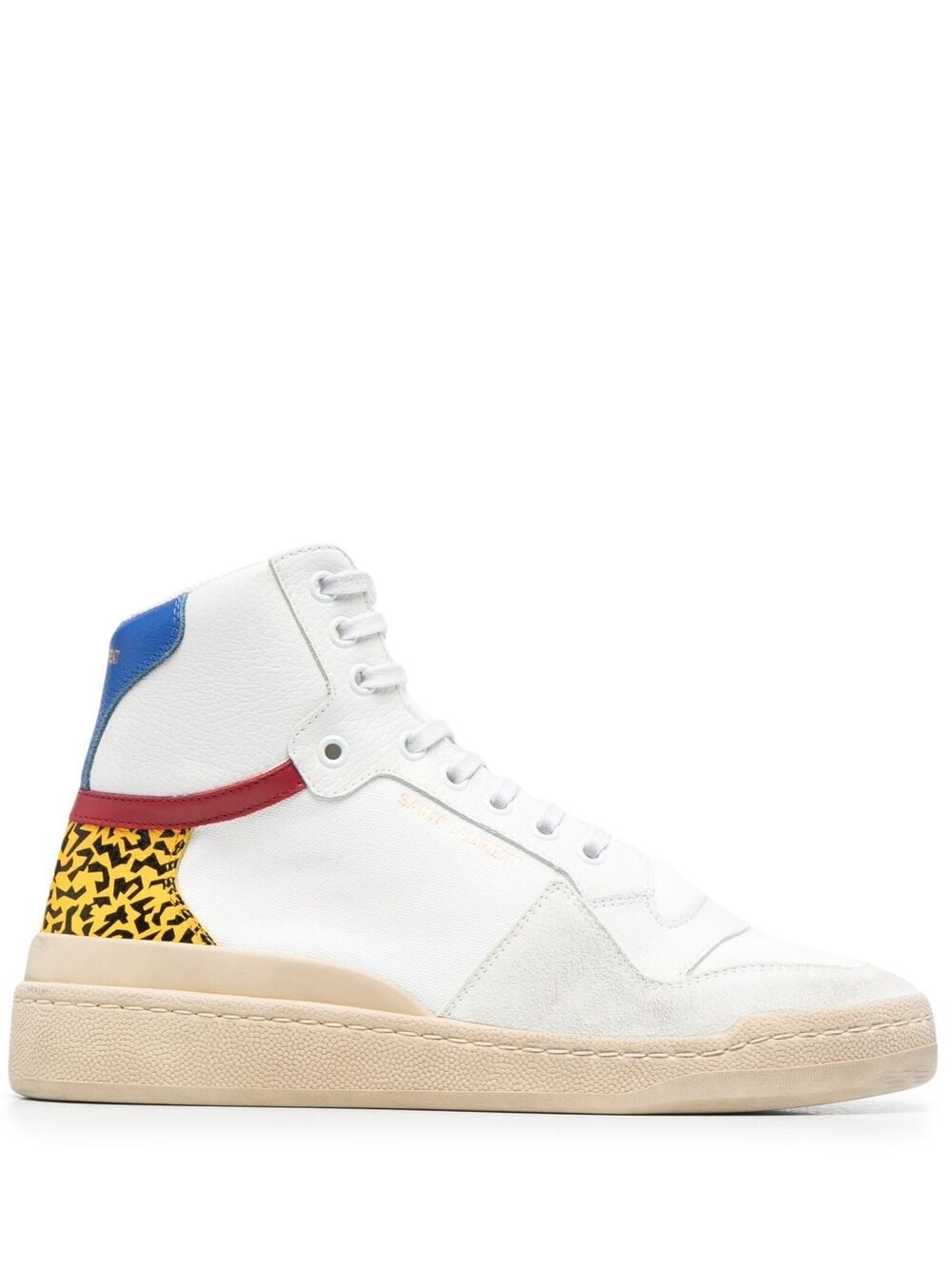 panelled mid-top sneakers - 1