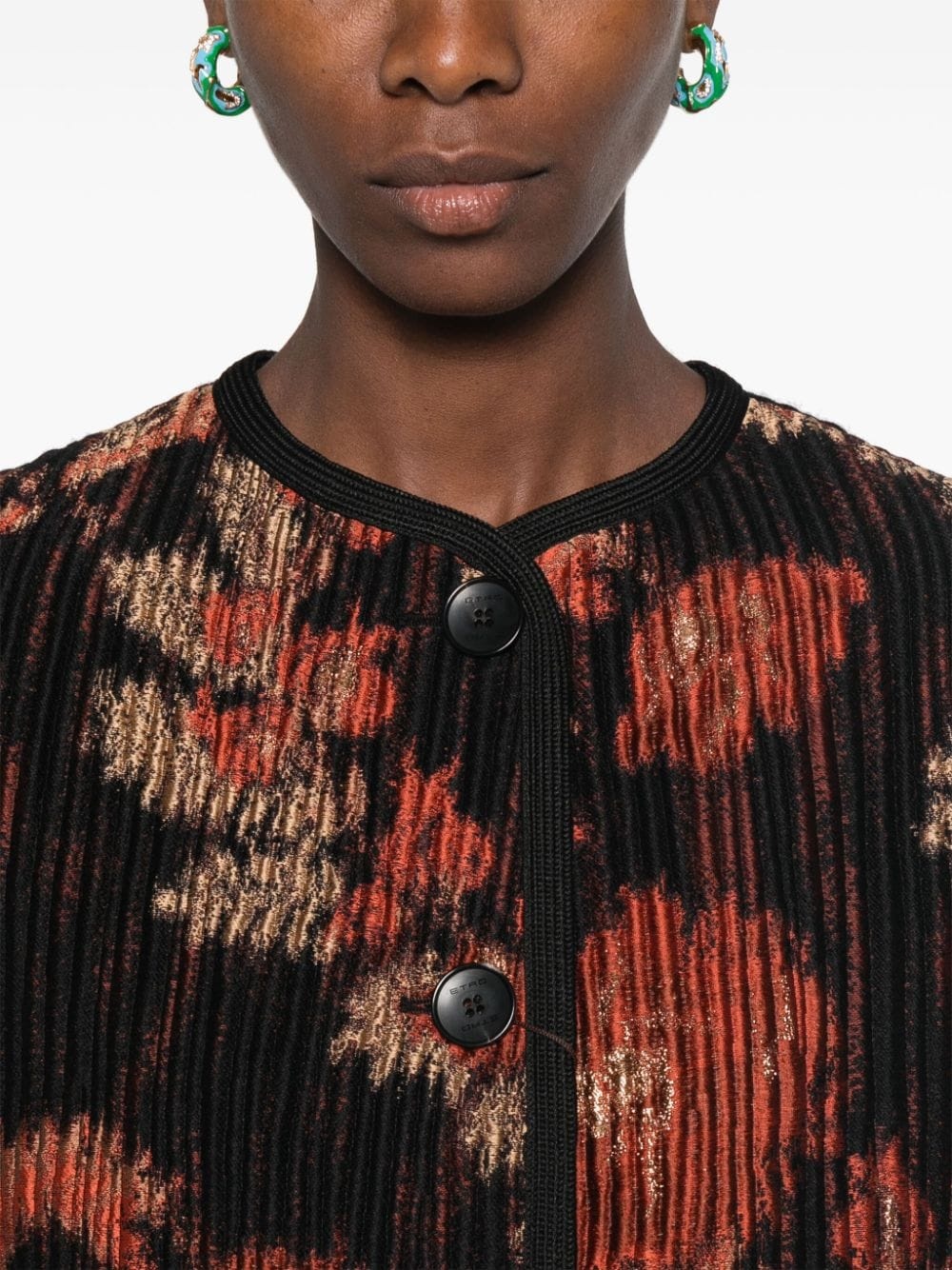 abstract-jacquard coat - 5