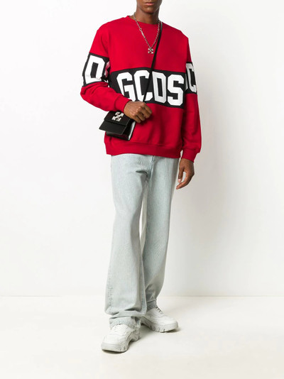 GCDS logo band cotton sweatshirt outlook