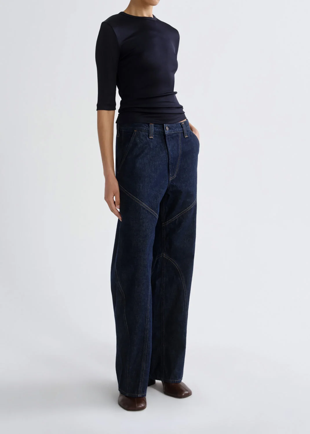 SAIGE TEE IN NAVY - 1