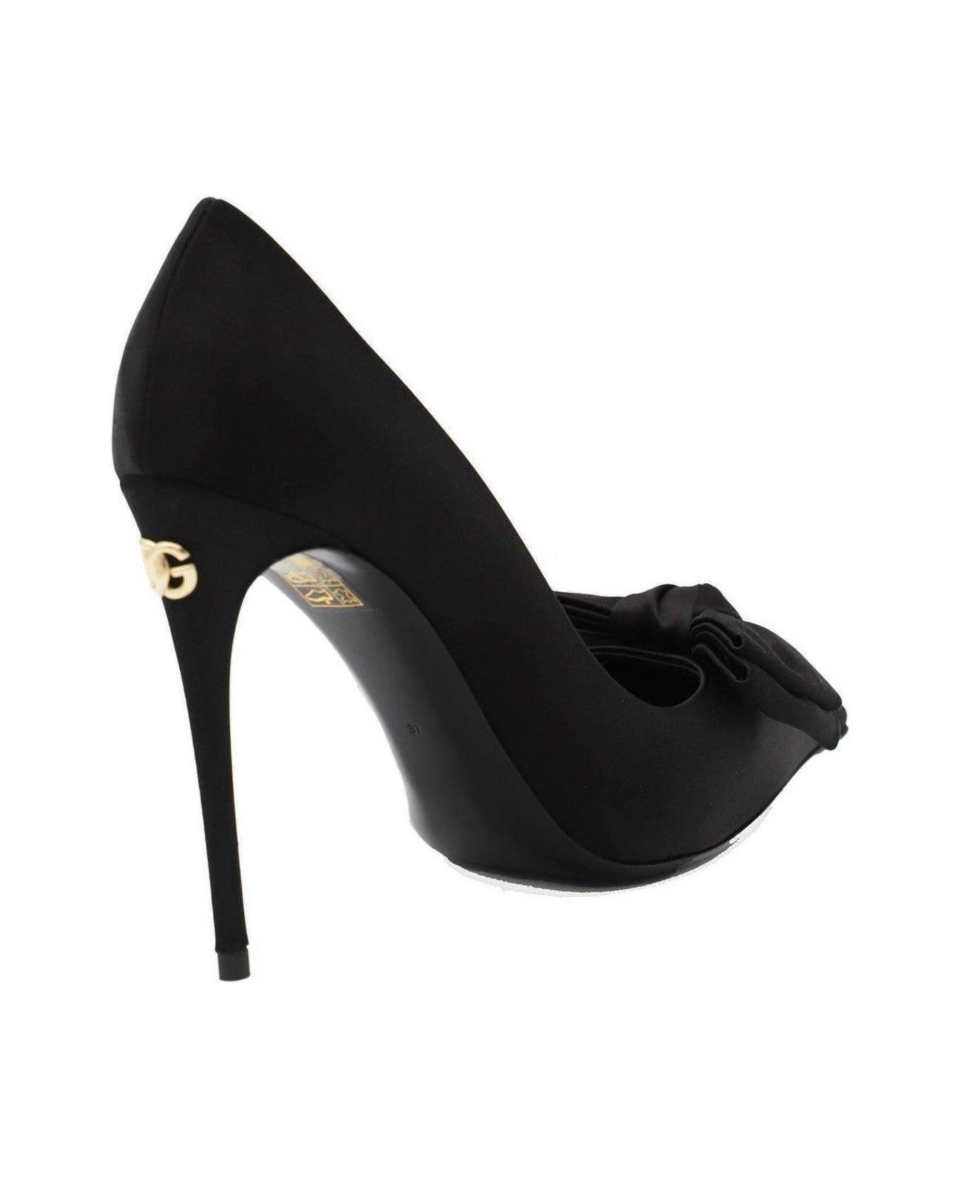 Bow Detailed Satin Pumps - 2