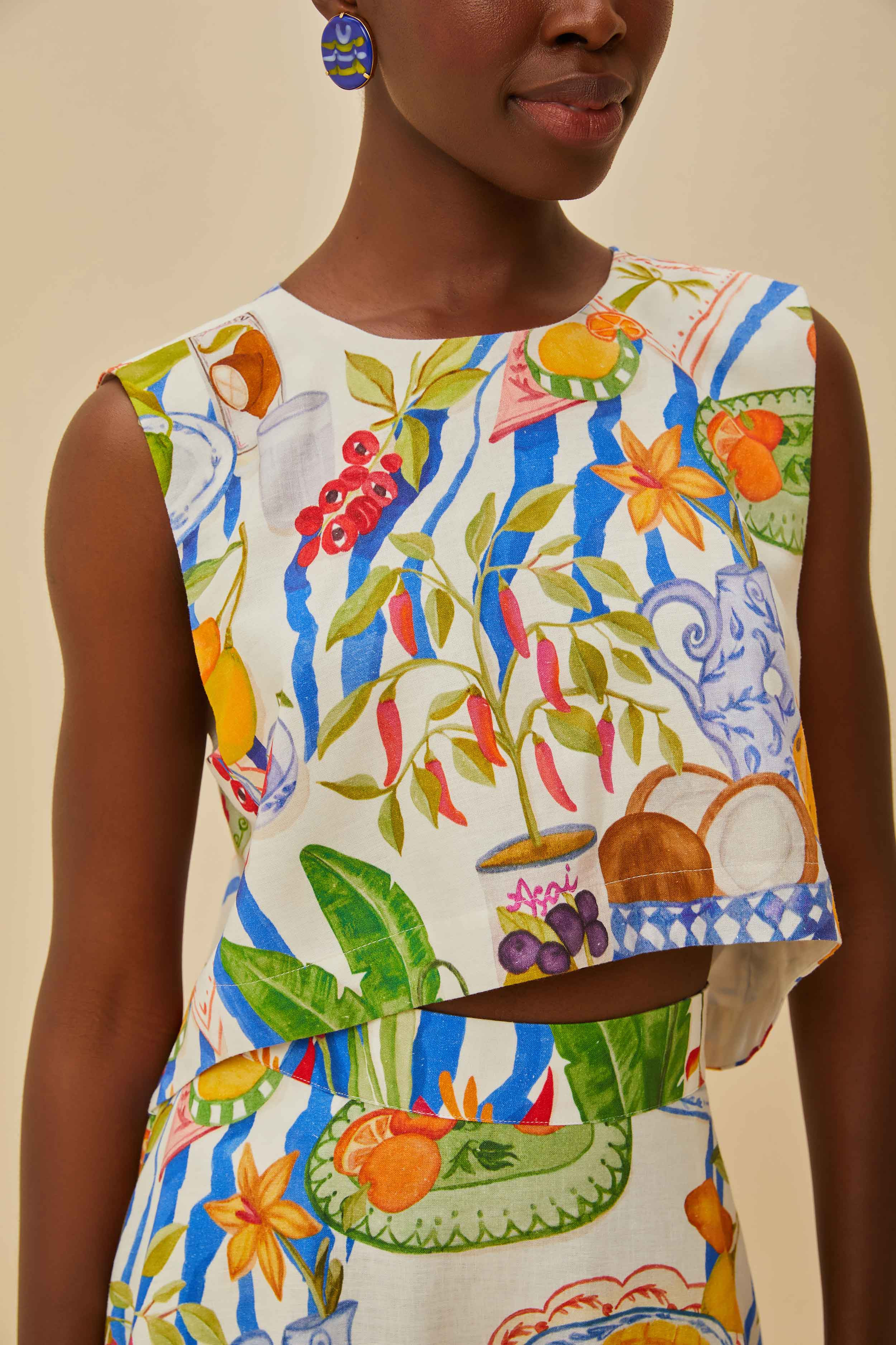 Off-White Fresh Table Lenzing™ Ecovero™ Euroflax™ Blouse - 3