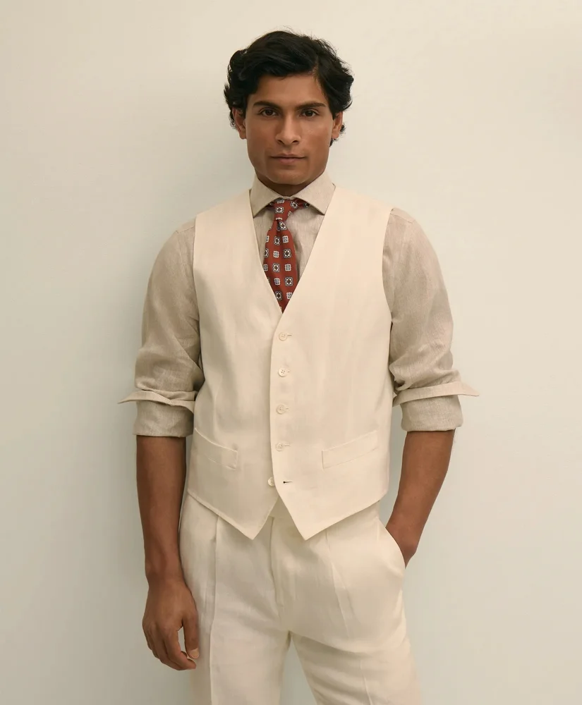 Linen Suit Vest - 1