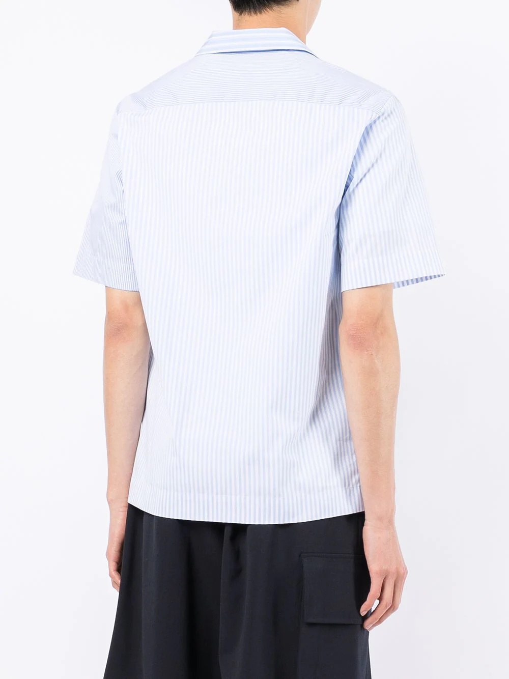 two-tone short-sleeve shirt - 4