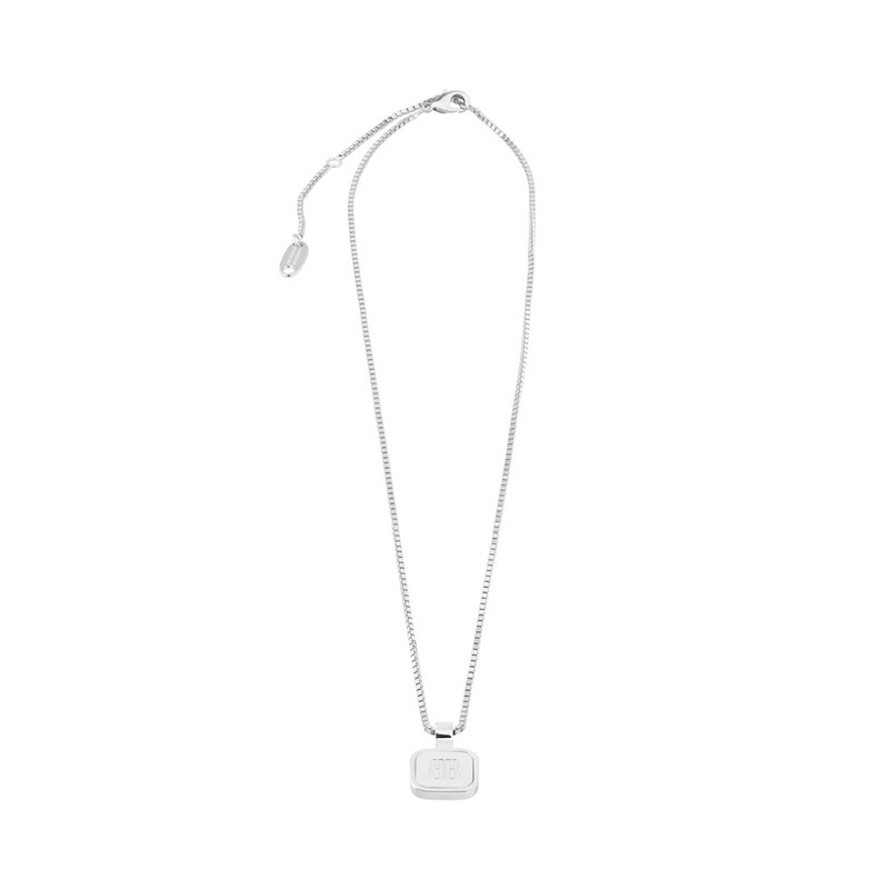 Nano Square Long Necklace in Silver 1