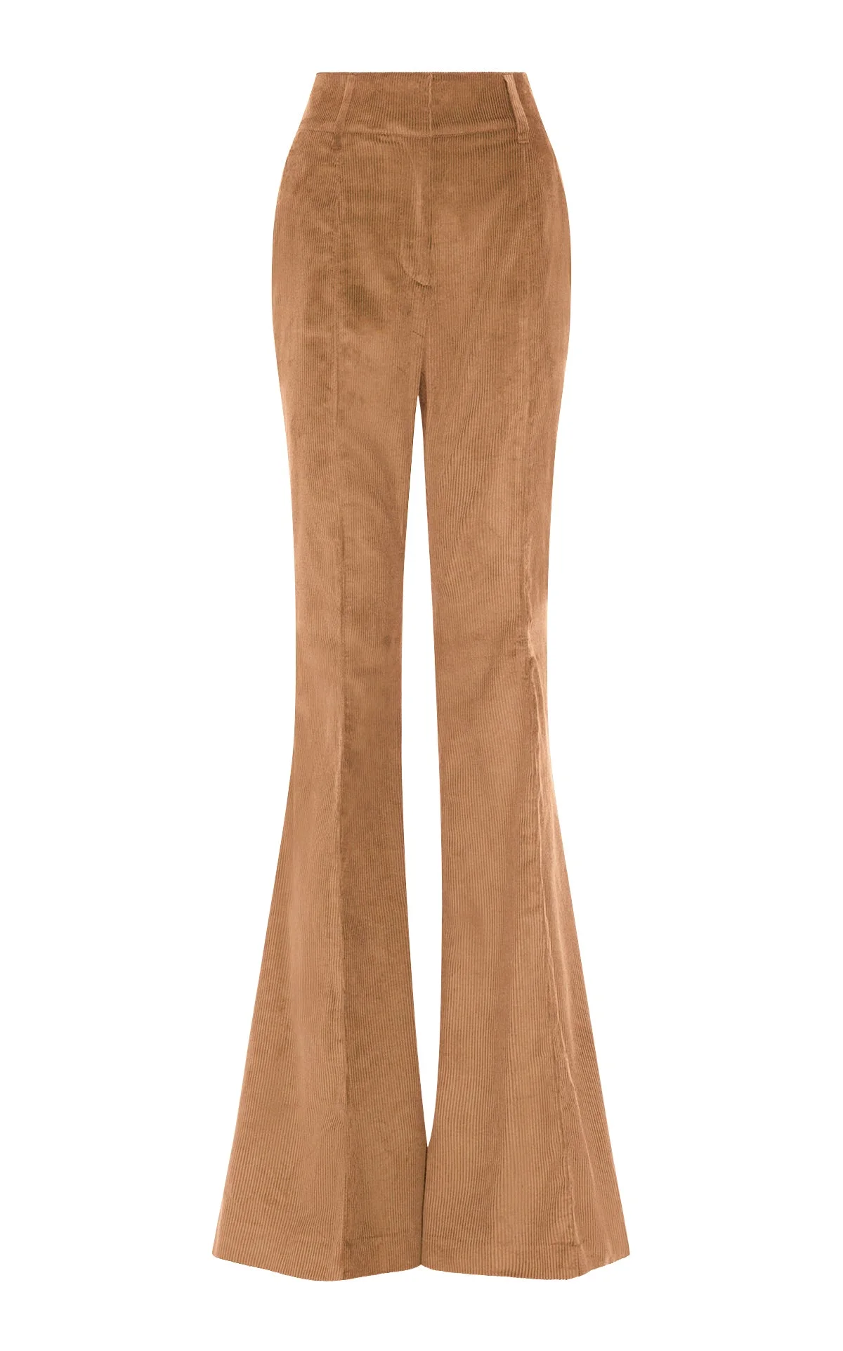 Ianthe Flare Pant in Camel Sea Island Cotton Corduroy - 1
