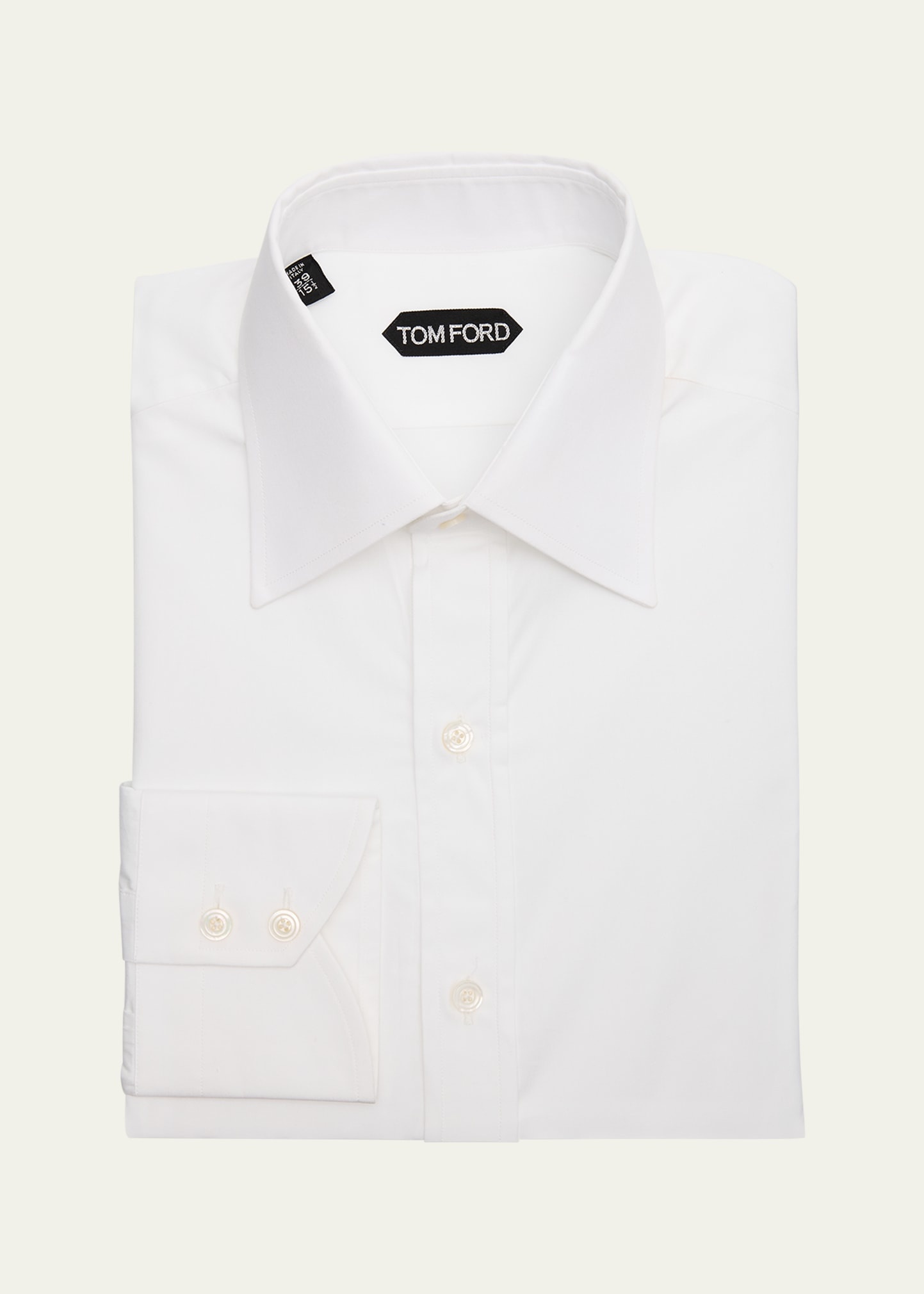 Men's Cotton Point-Collar Dress Shirt - 1