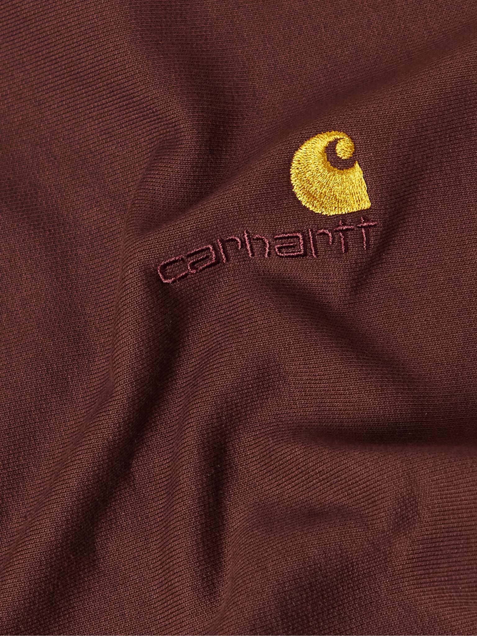 American Script Logo-Embroidered Cotton-Blend Jersey Hoodie - 3