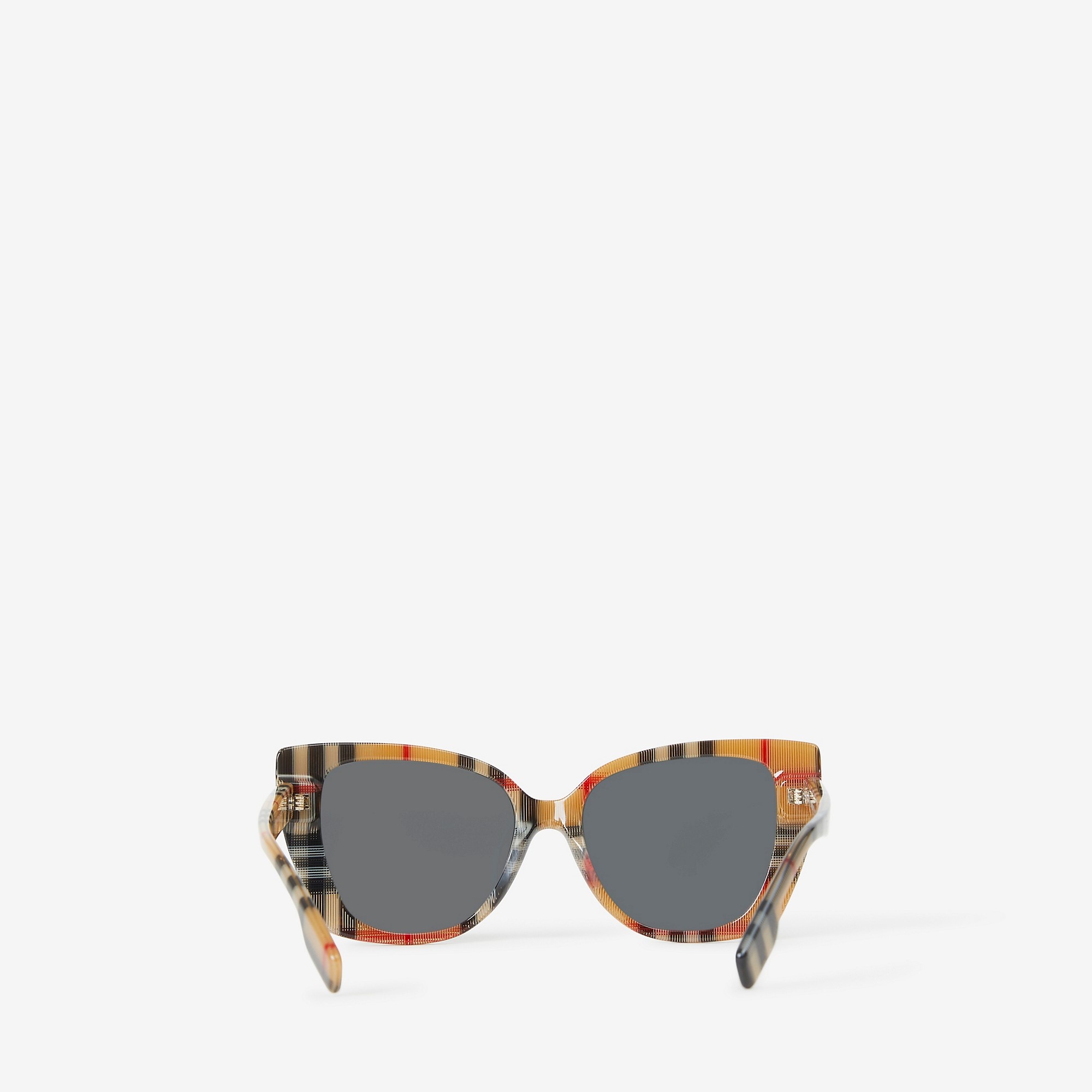 Check Oversized Cat-eye Frame Sunglasses - 3