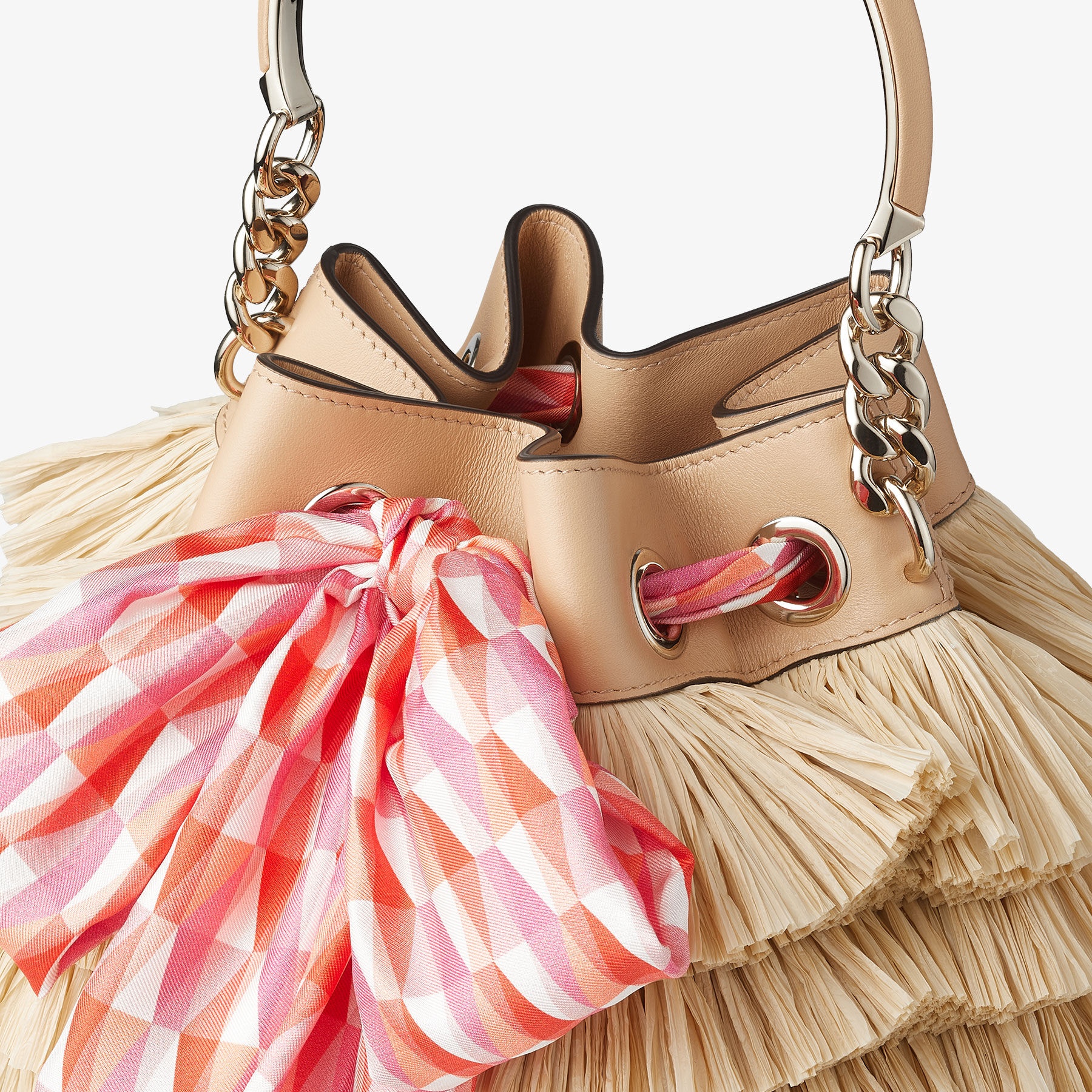 Bon Bon Bucket
Natural Raffia Fringe Bucket Bag - 3