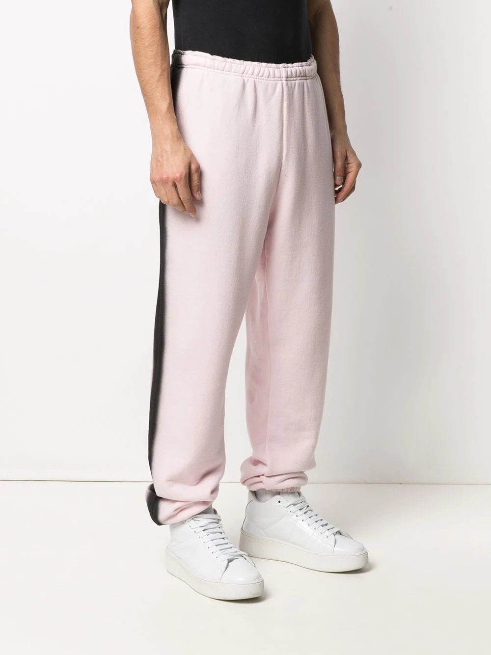 bleached-effect tapered track pants - 3