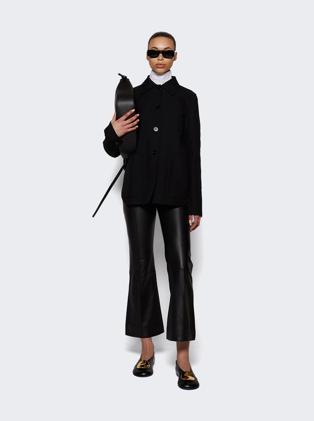 Cropped Kick Trouser Black - 2