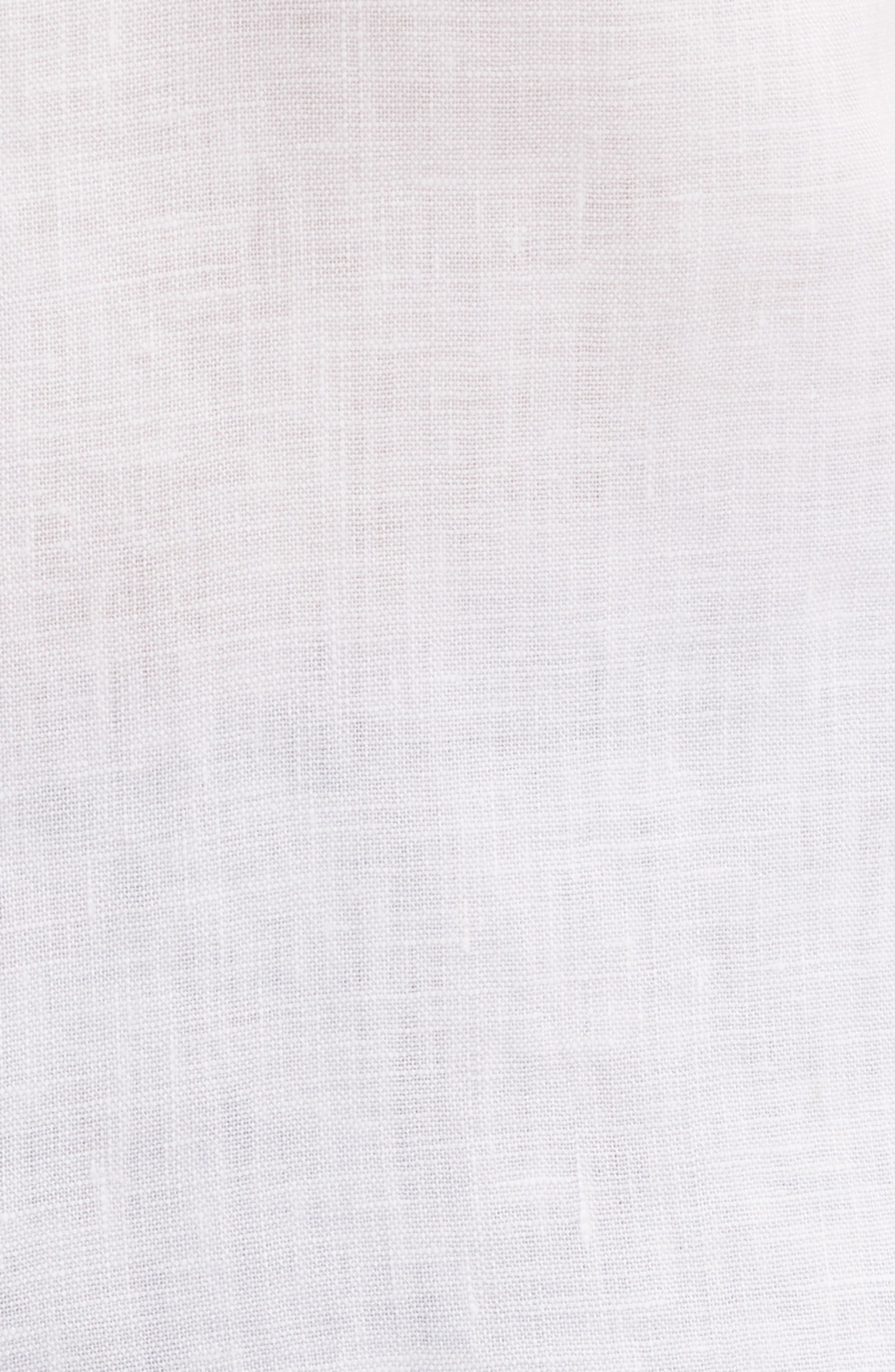 FRAME The Leisure Linen Short Sleeve Button-Up Shirt in White at Nordstrom - 6