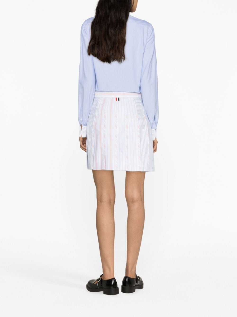 striped pleated miniskirt - 3