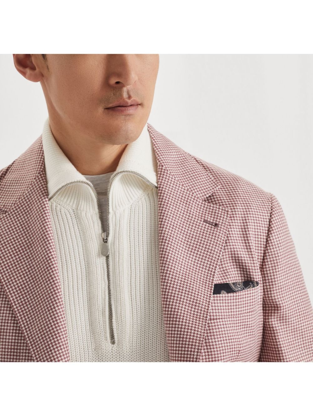 houndstooth-pattern blazer - 5