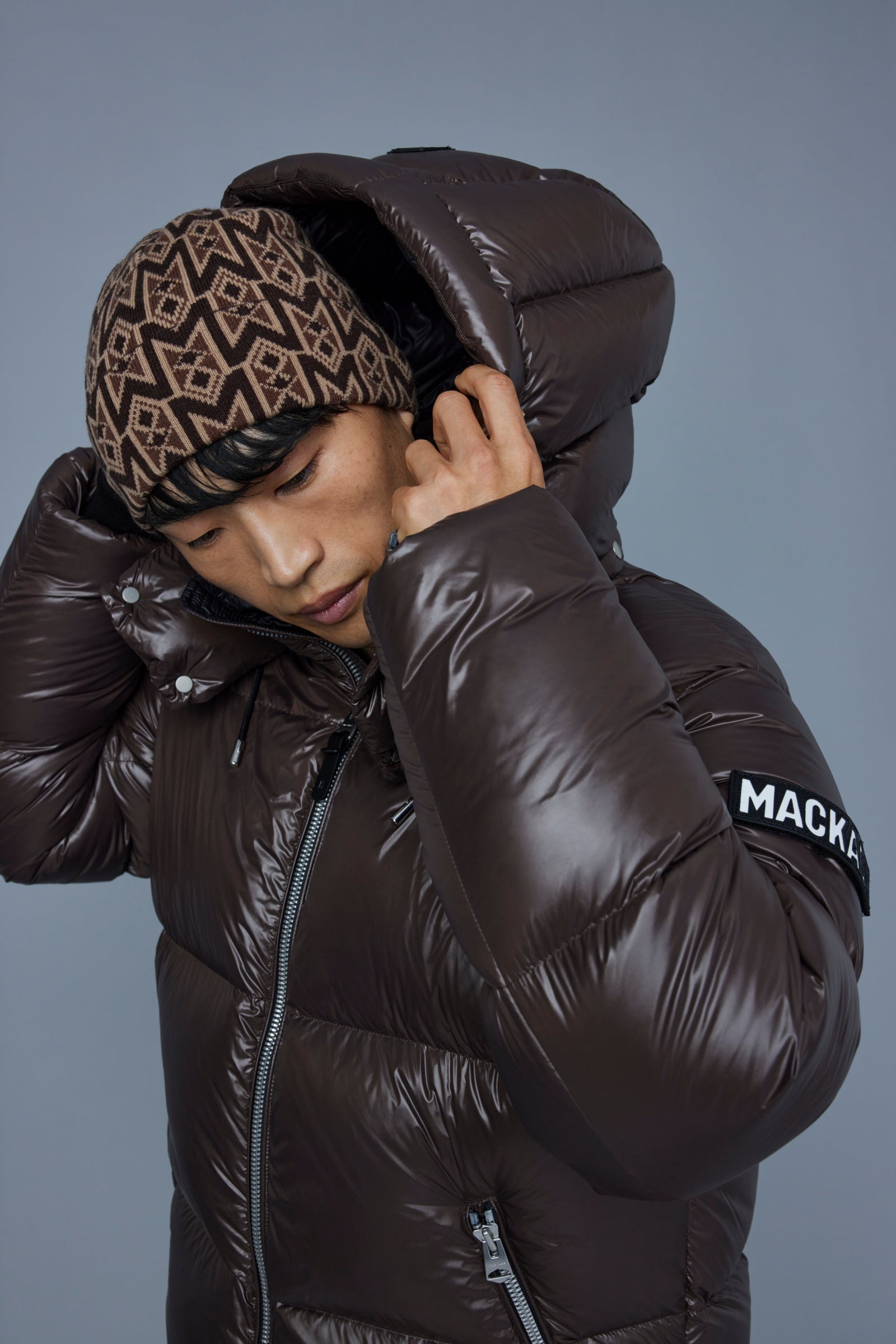 KIKO Knit merino blend monogram hat - 3