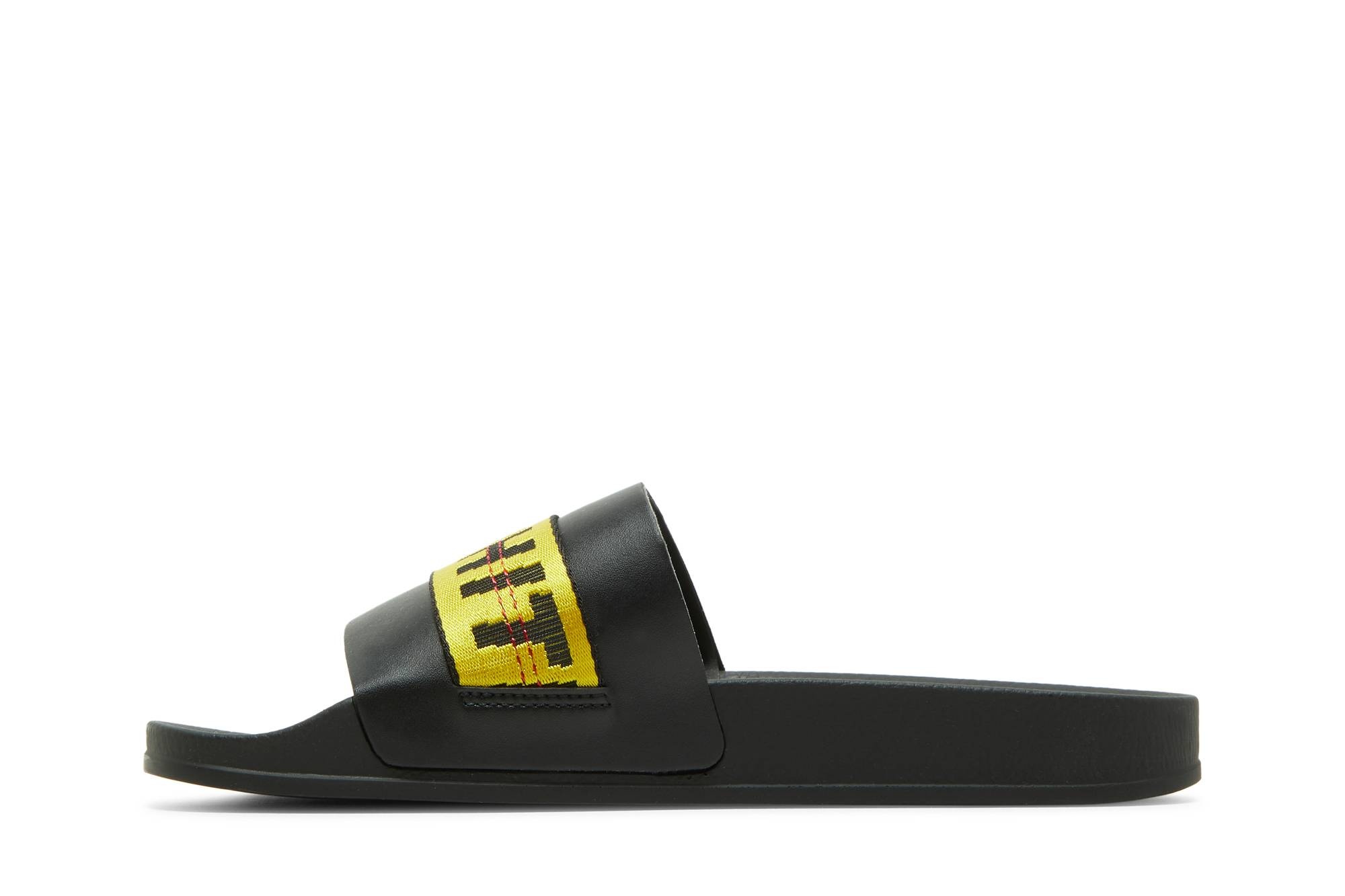 Off-White Industrial Sliders 'Black Yellow' - 3