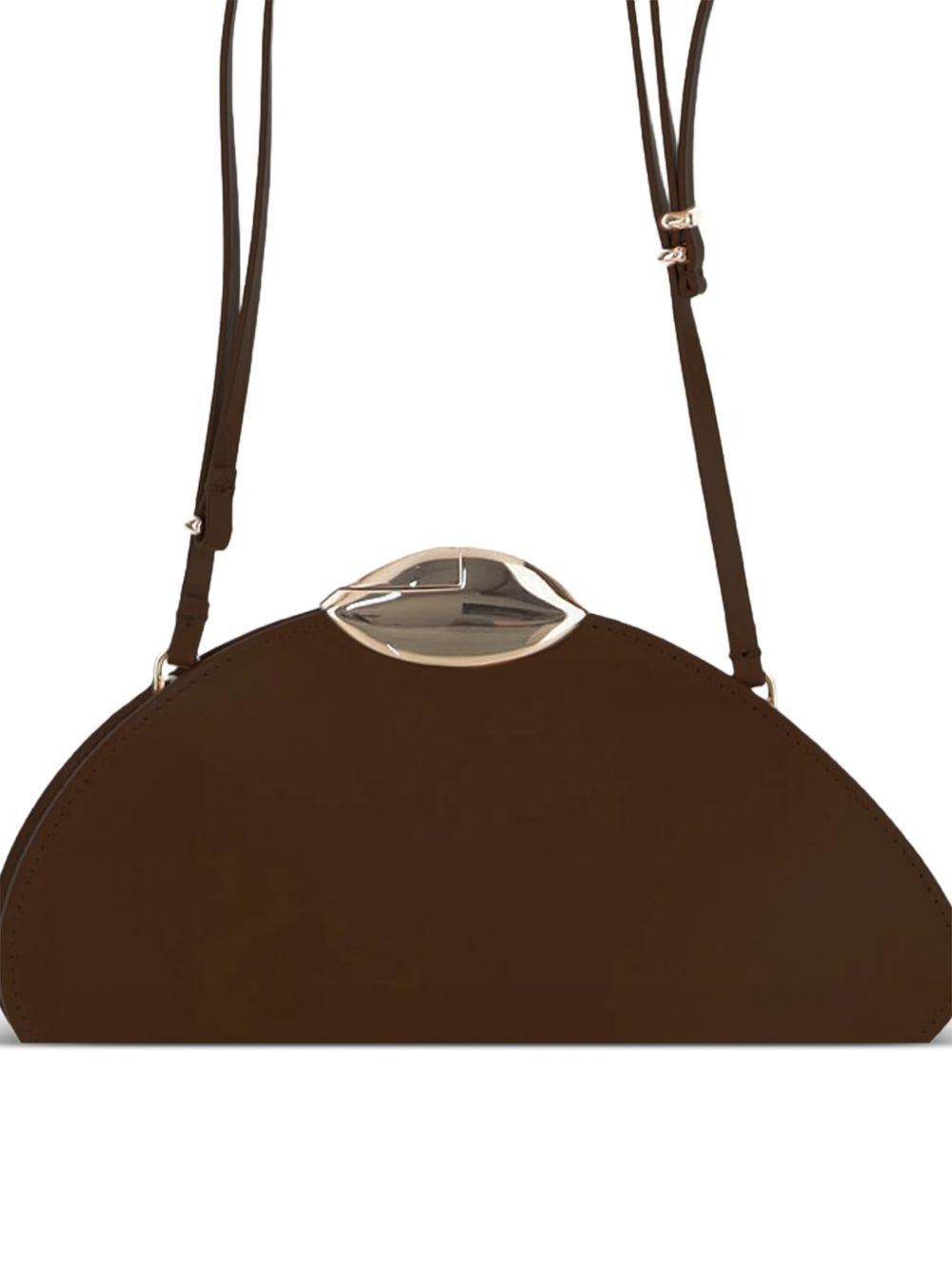 leather clasp-closure shoulder bag - 3