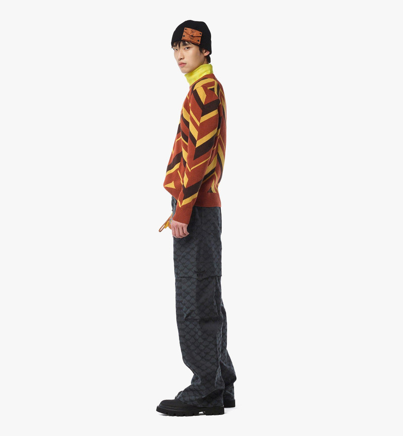 Mega Herringbone Sweater in Wool-Cashmere Jacquard 4