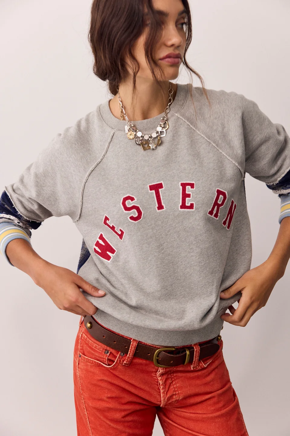 We The Free Western Craft Crew Neck Pullover - 1