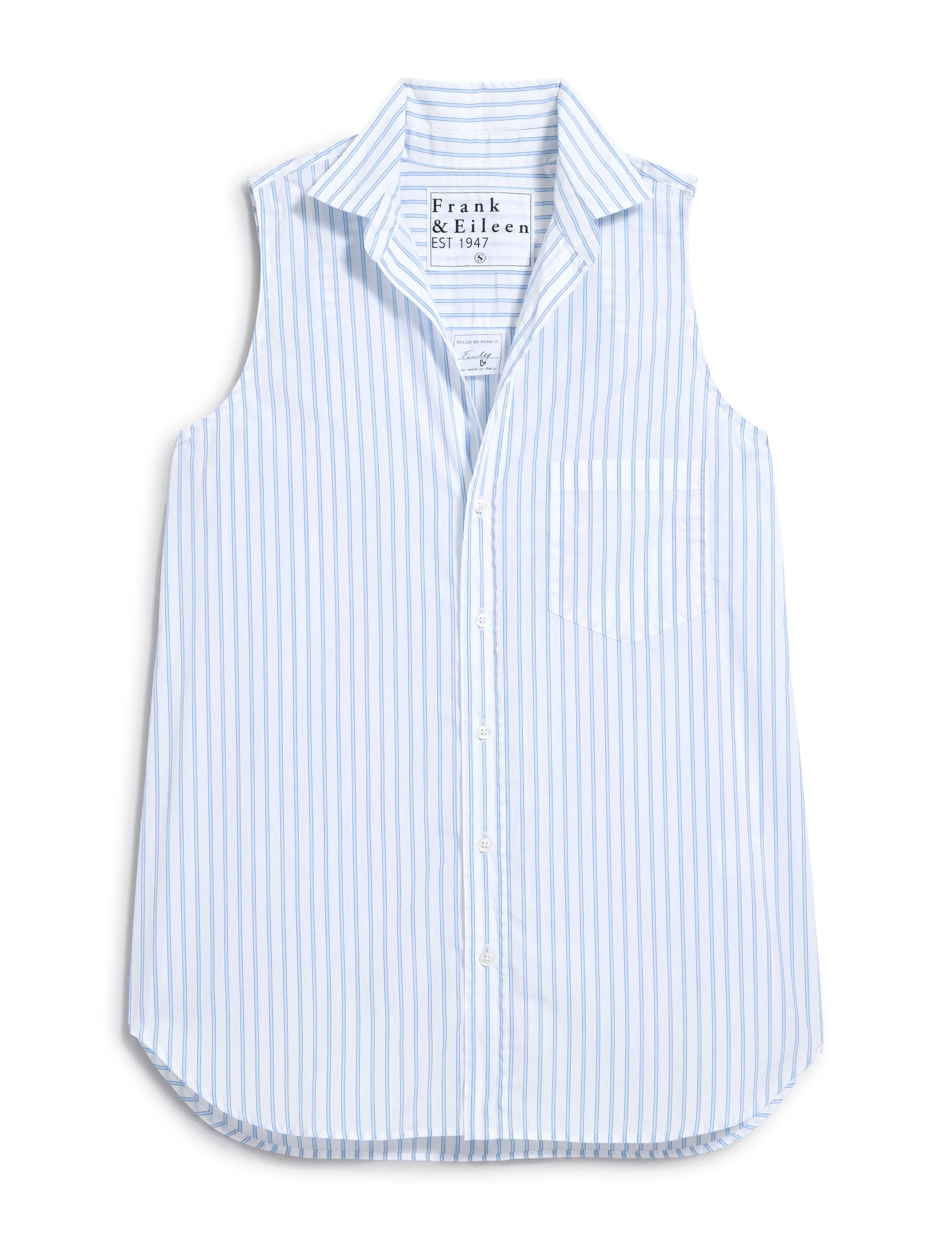 Sleeveless Layering Button-Up Shirt - 1