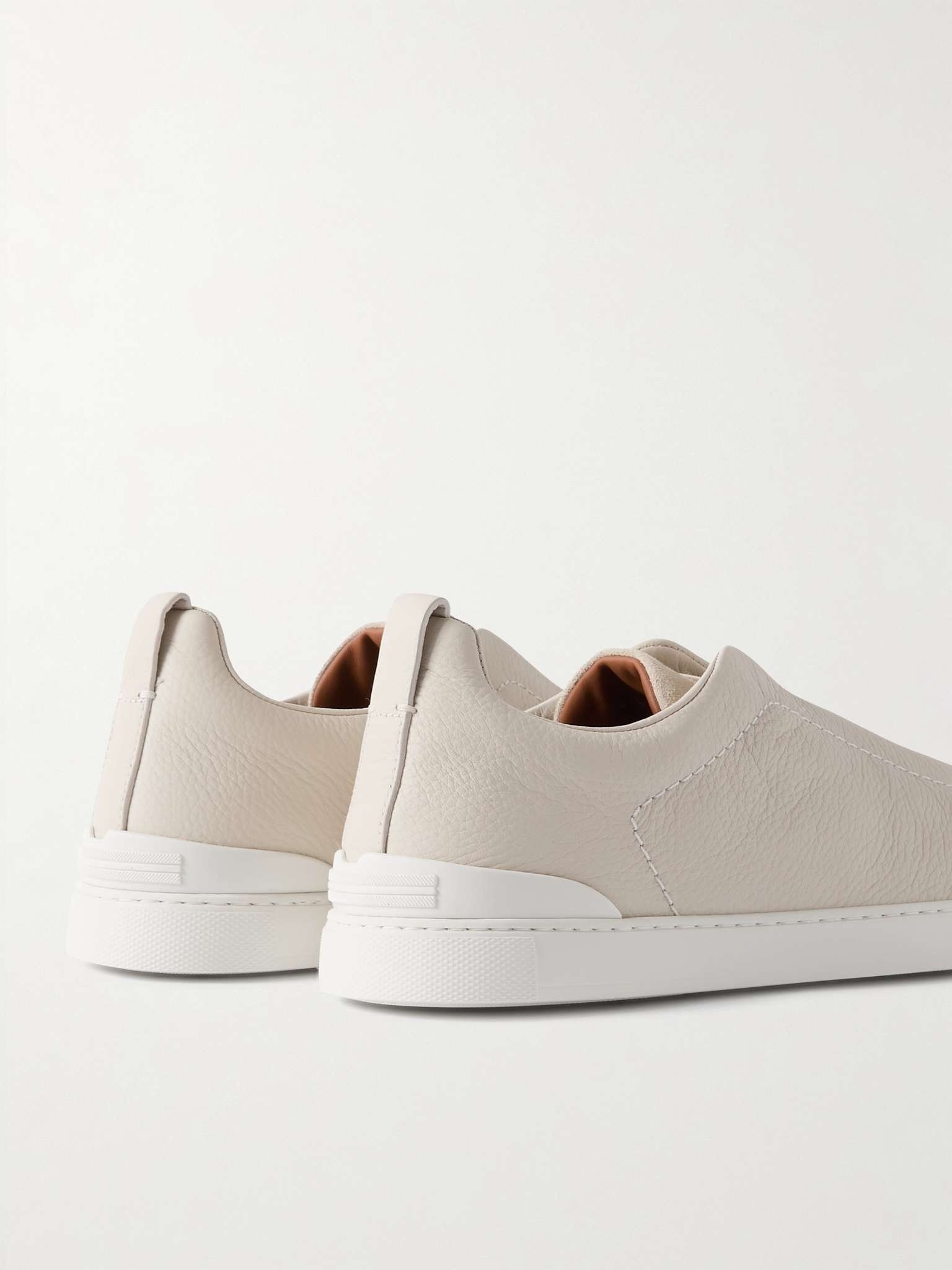 Triple Stitch Full-Grain Leather and Suede Sneakers - 5