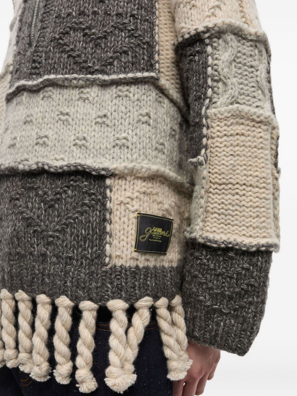 panelled sweater - 5
