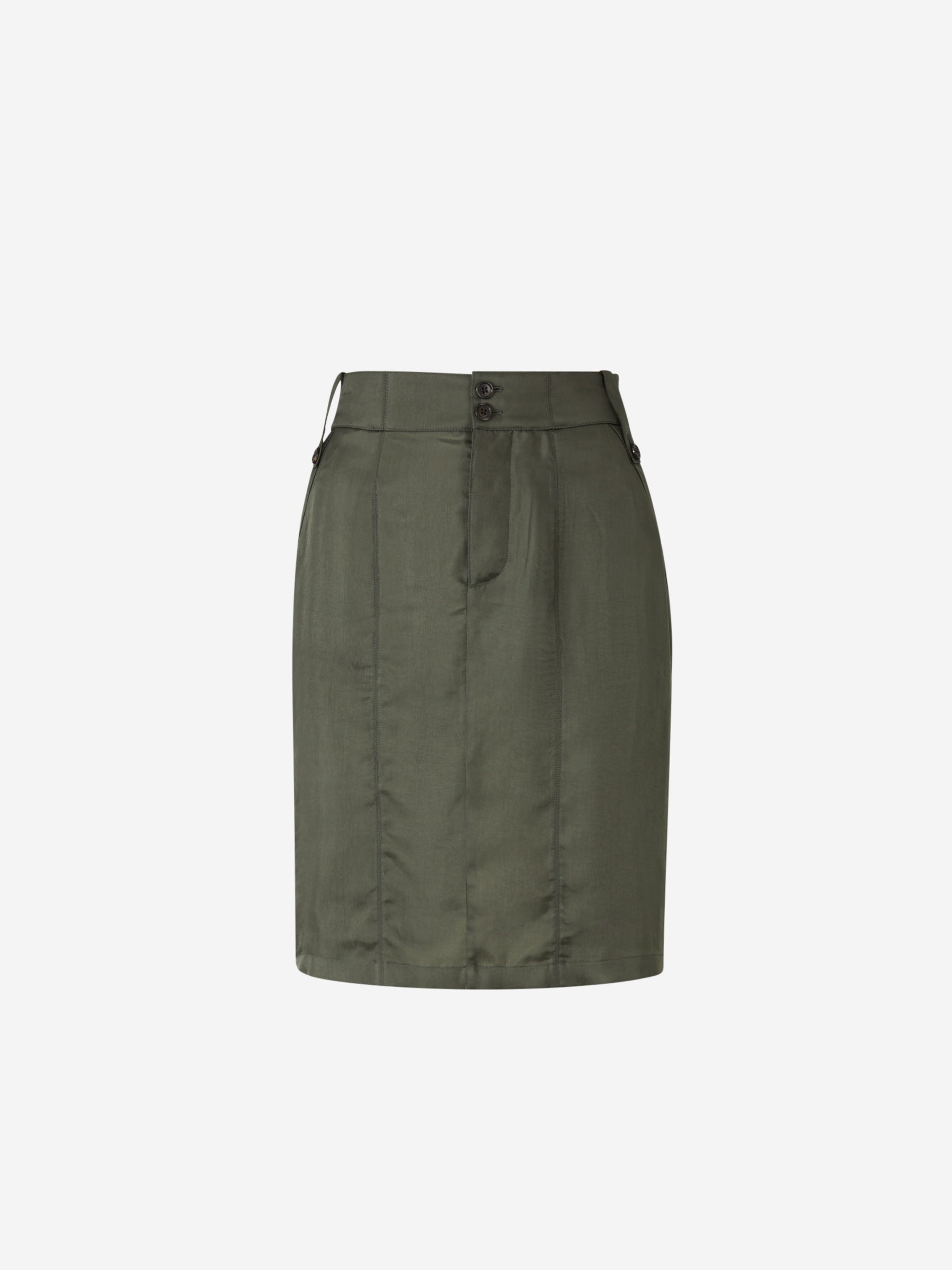 SAINT LAURENT TWILL MINI PENCIL SKIRT | santaeulalia