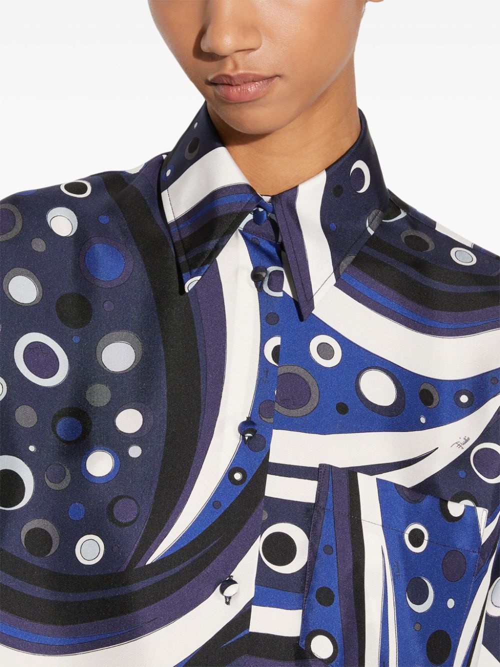 Fontane-print silk shirt - 5