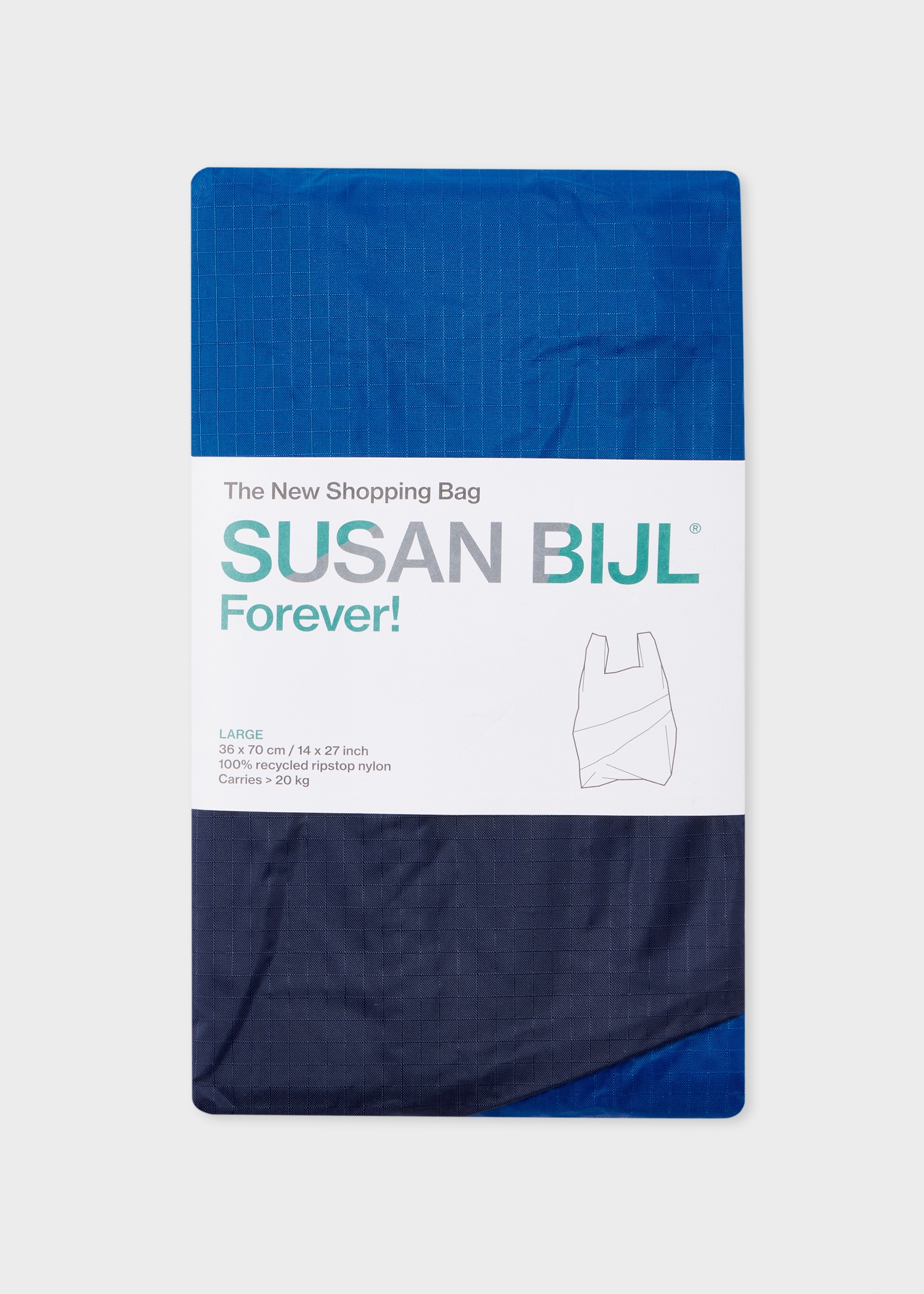 Blue & Navy 'The New Shopping Bag' by Susan Bijl - Large - 2
