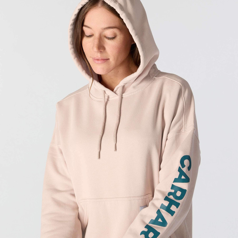 Oversized-Fit Midweight Hooded Mountain Graphic Sweatshirt 3