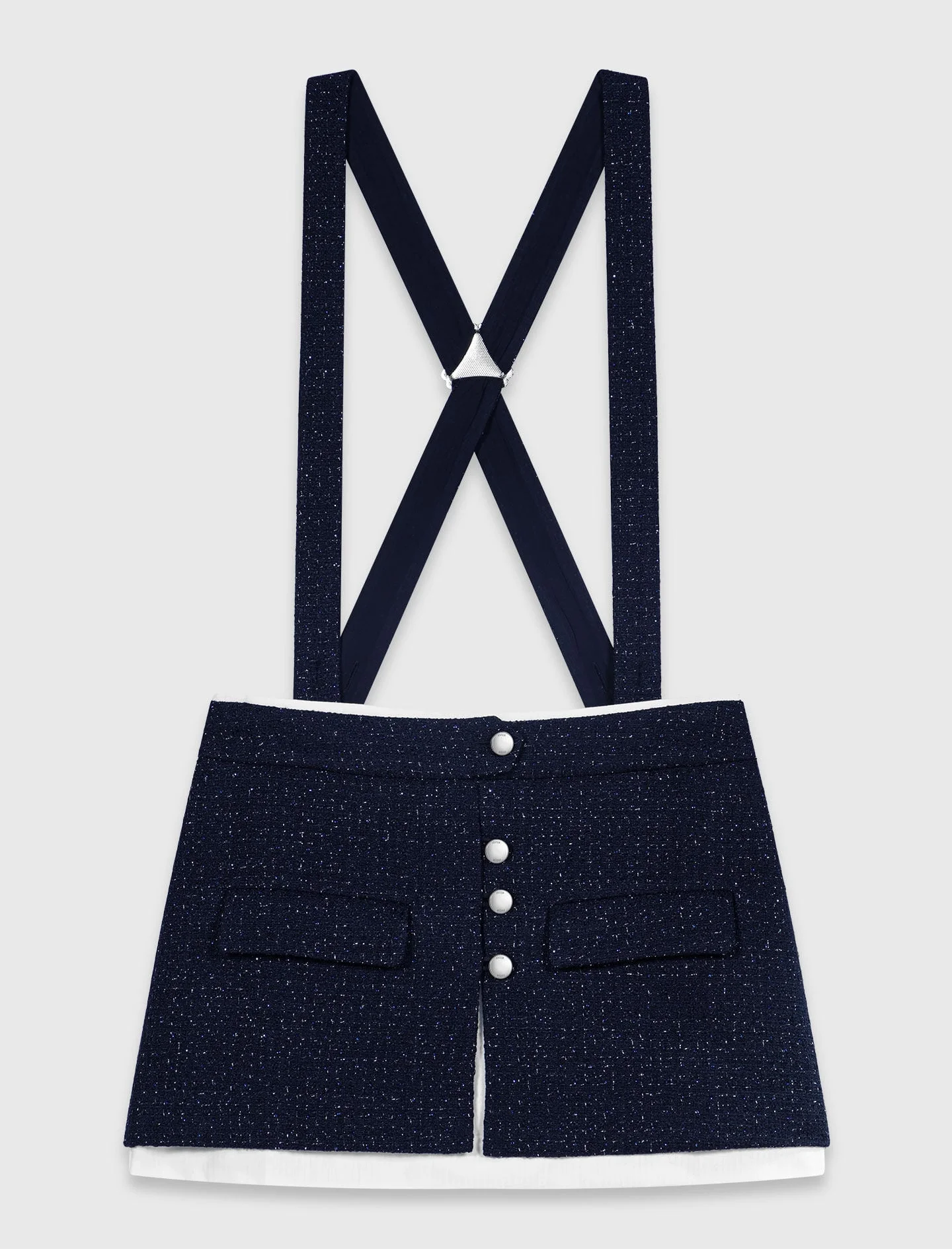 Contrast tweed shorts - 1