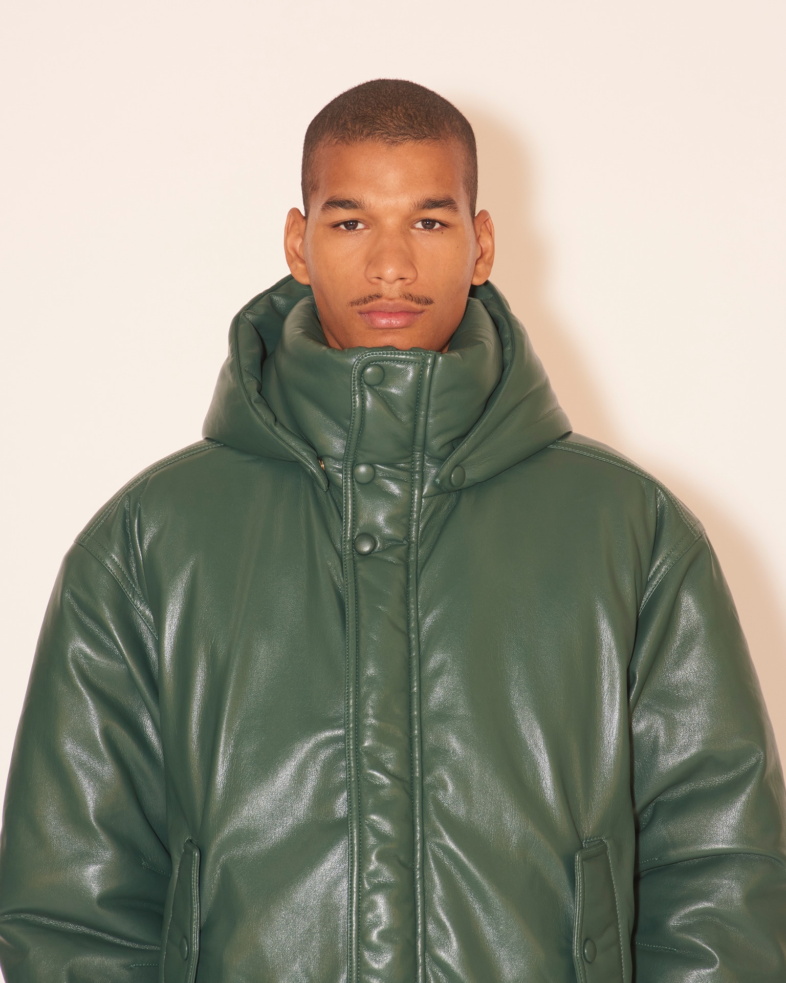 DUY - OKOBOR™ alt-leather padded bomber - Pine green - 2