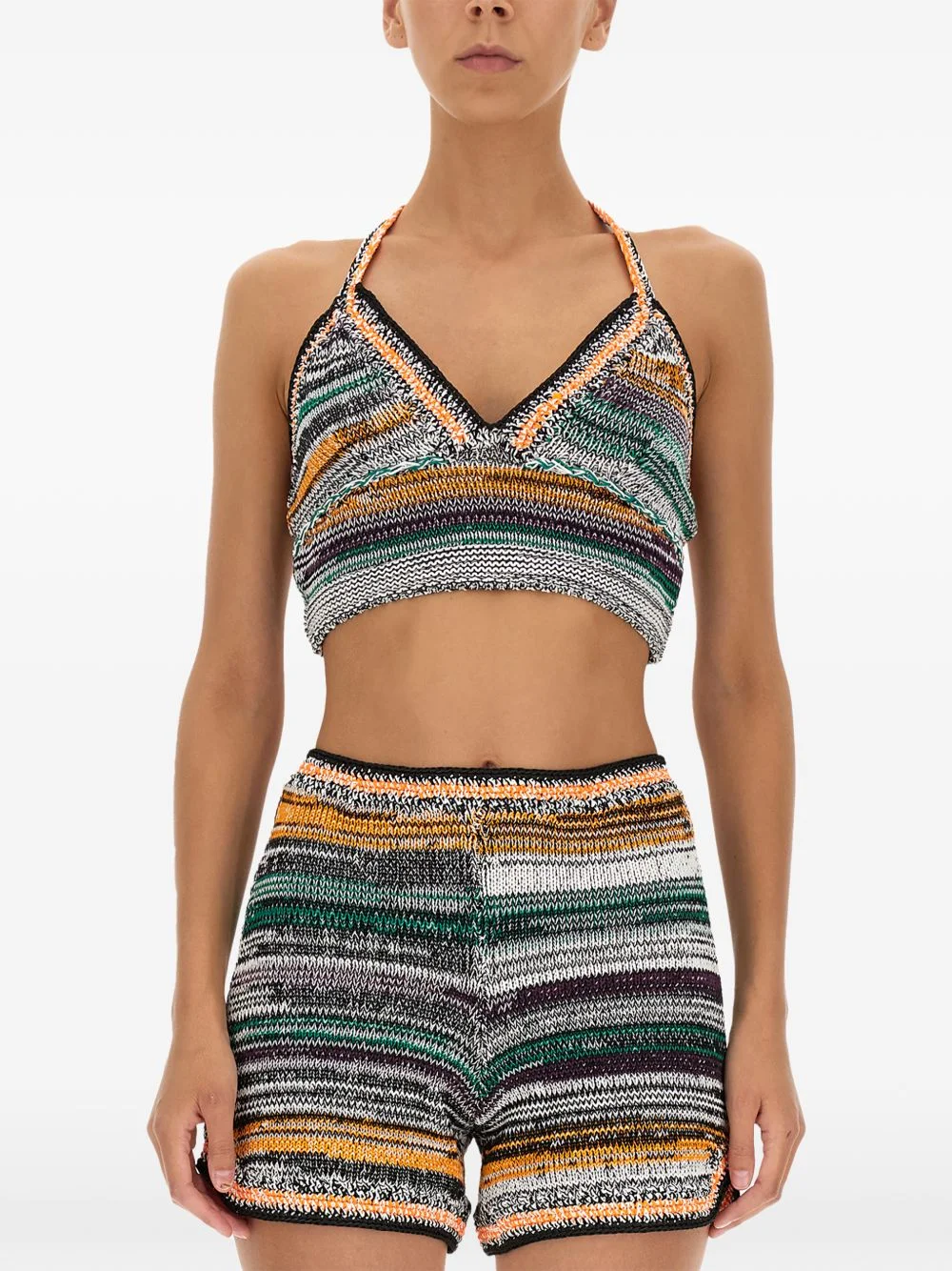 halterneck cropped top - 1
