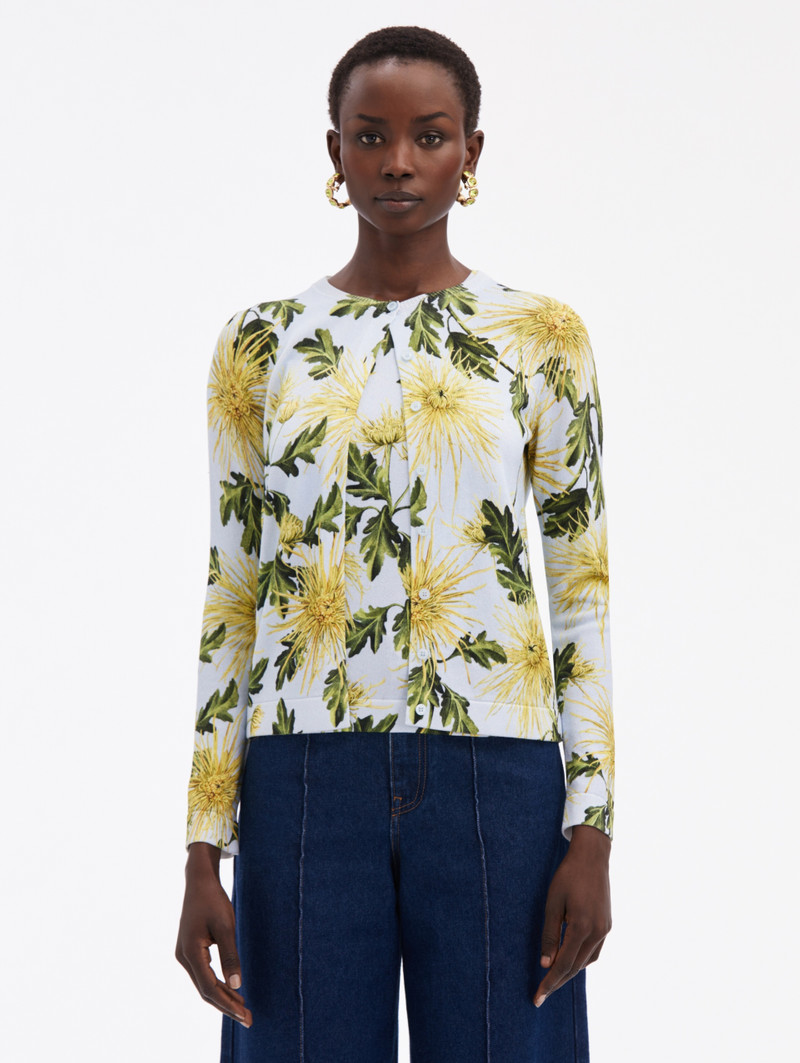 CHRYSANTHEMUM PRINTED CARDIGAN 1