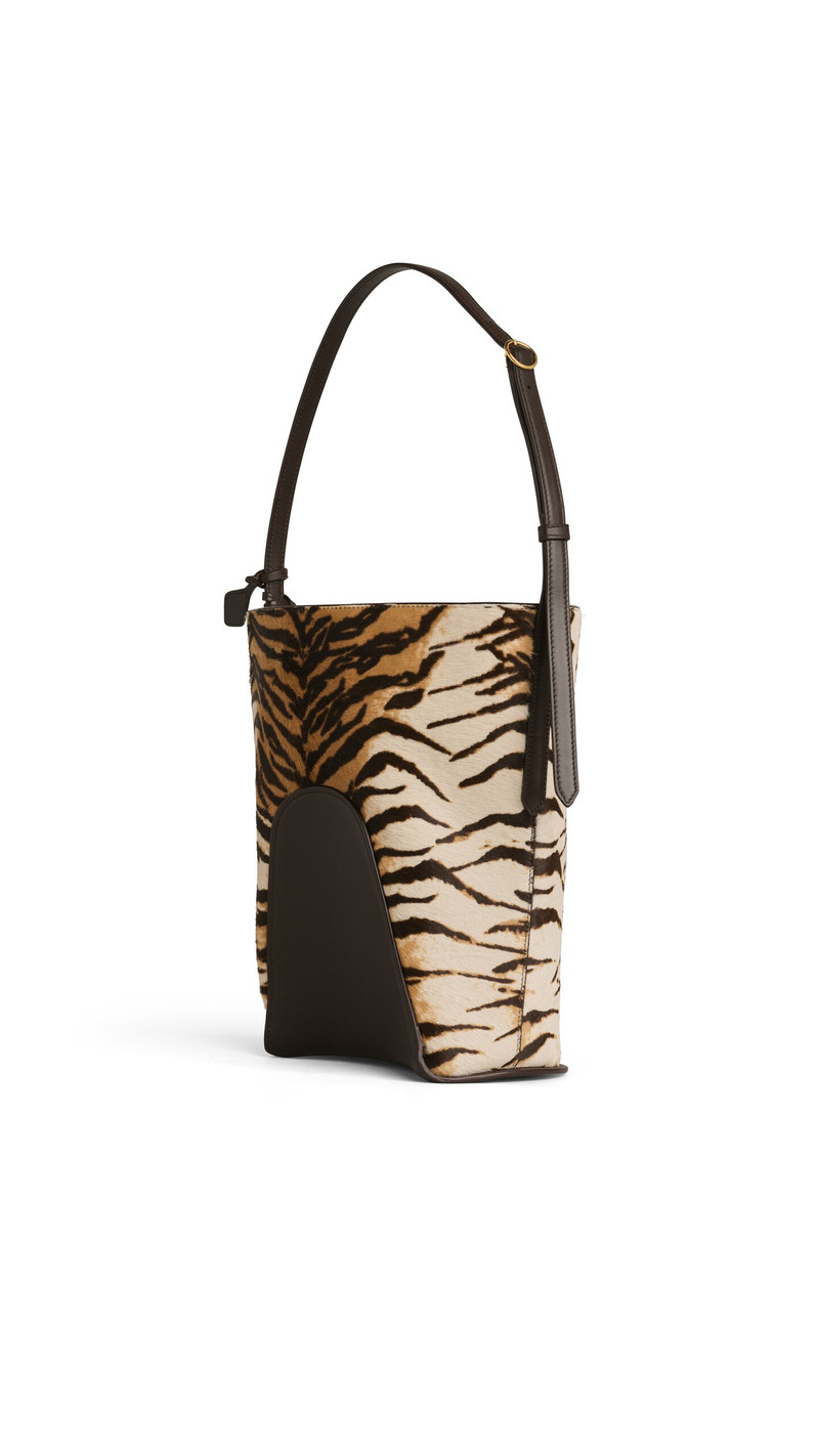 Alaïa HIP SMALL BUCKET BAG IN HAIRCALF outlook