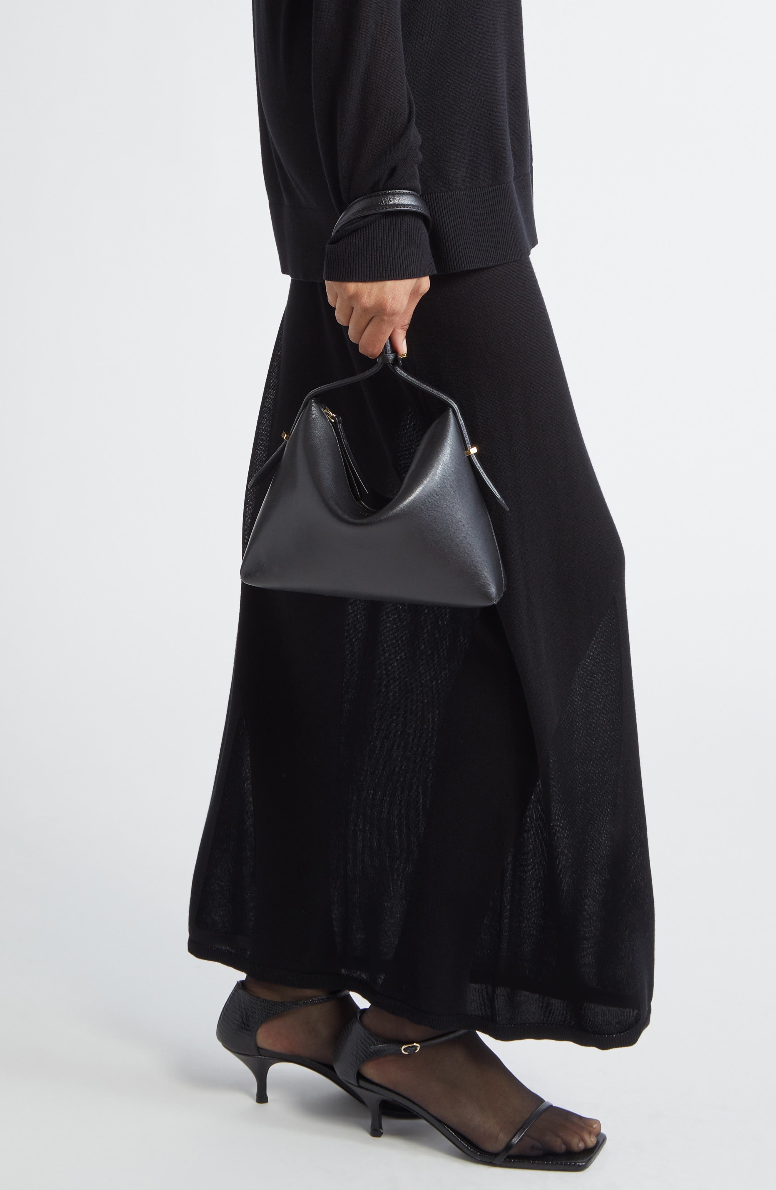 TOTEME Scoop Leather Clutch in Black at Nordstrom - 2