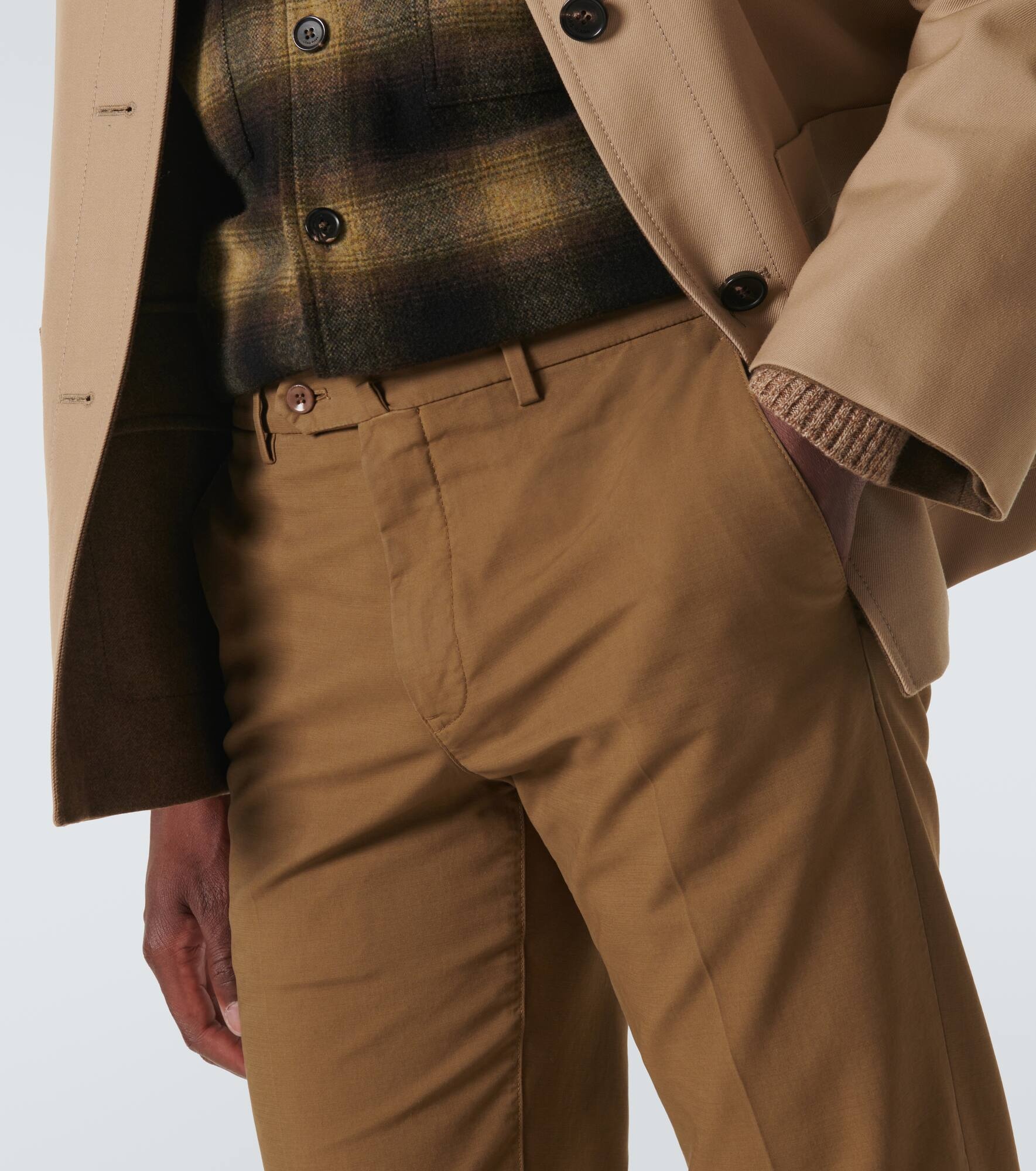 Carlo cotton-blend satin chinos - 5