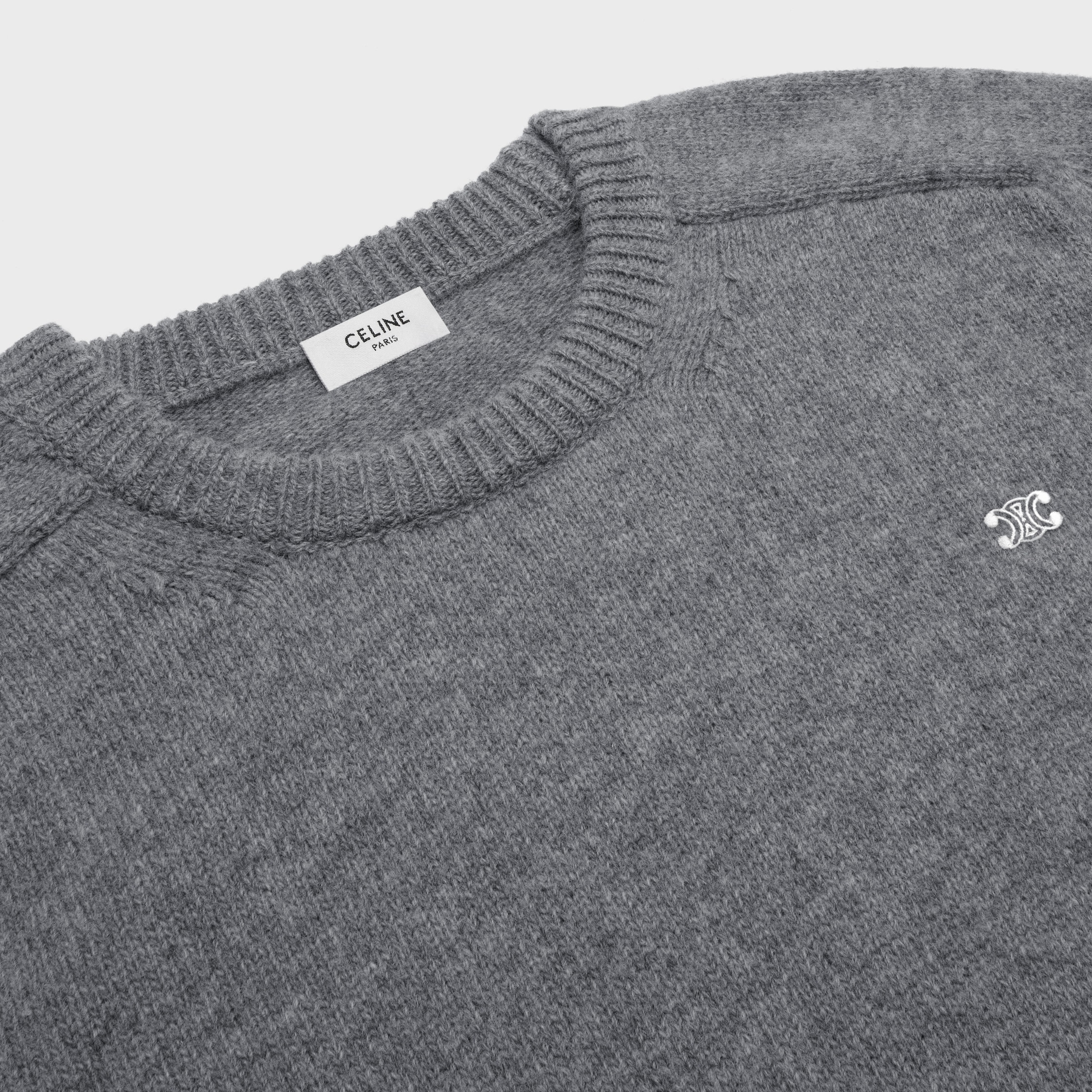triomphe crew neck sweater in wool and cashmere - 3