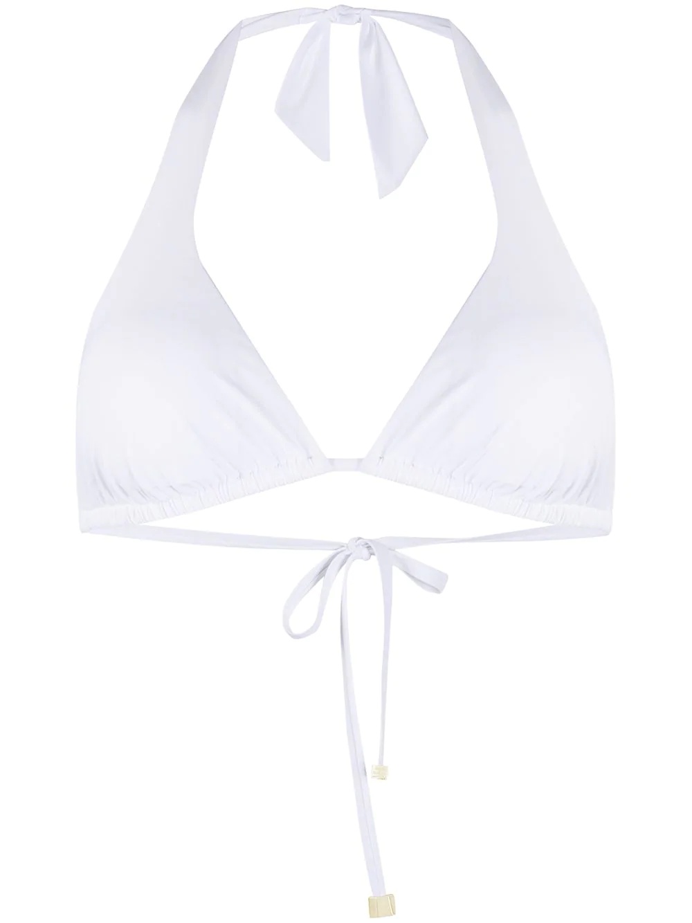 tied triangle bikini top - 1