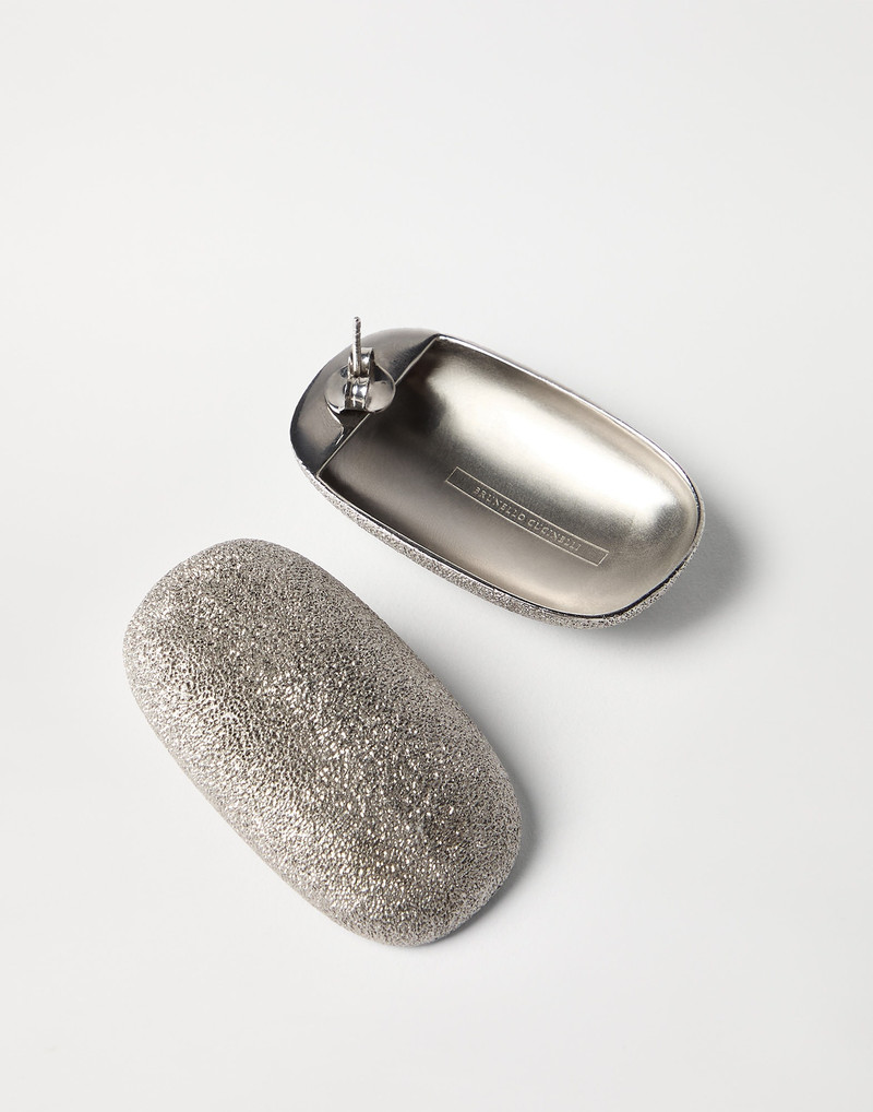 Brunello Cucinelli Sterling Silver shimmer earrings outlook