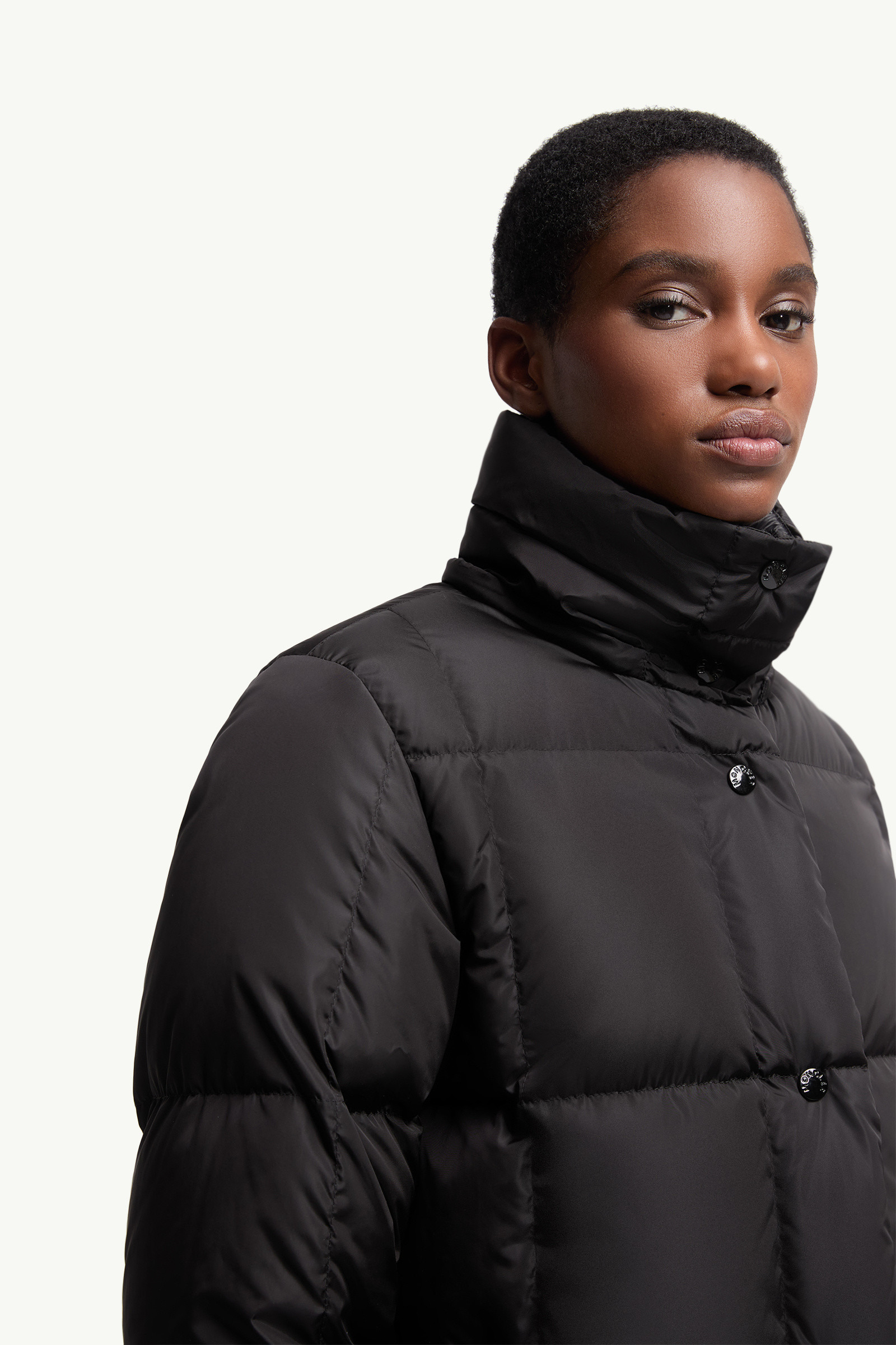 Litte Square-Quilted Hooded Long Down Jacket - 6