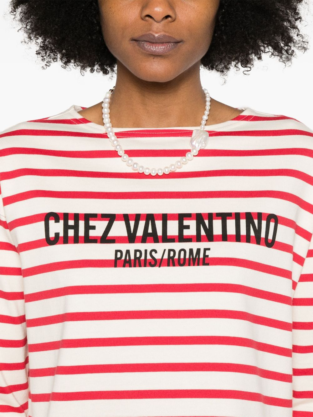 Valentino Women Striped T-Shirt - 3