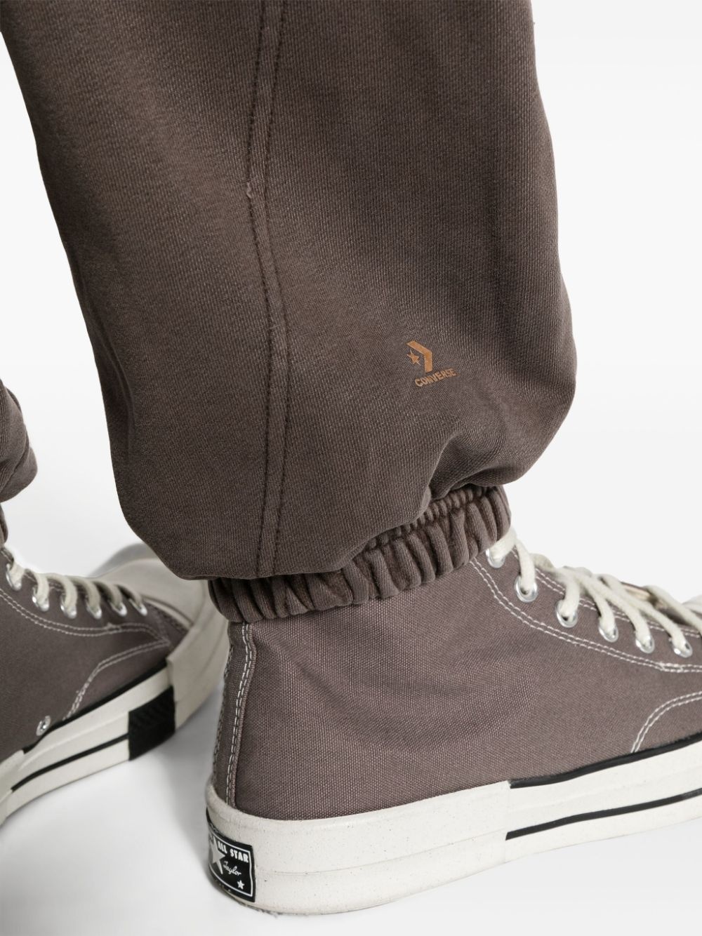 panelled cotton blend track pants - 6
