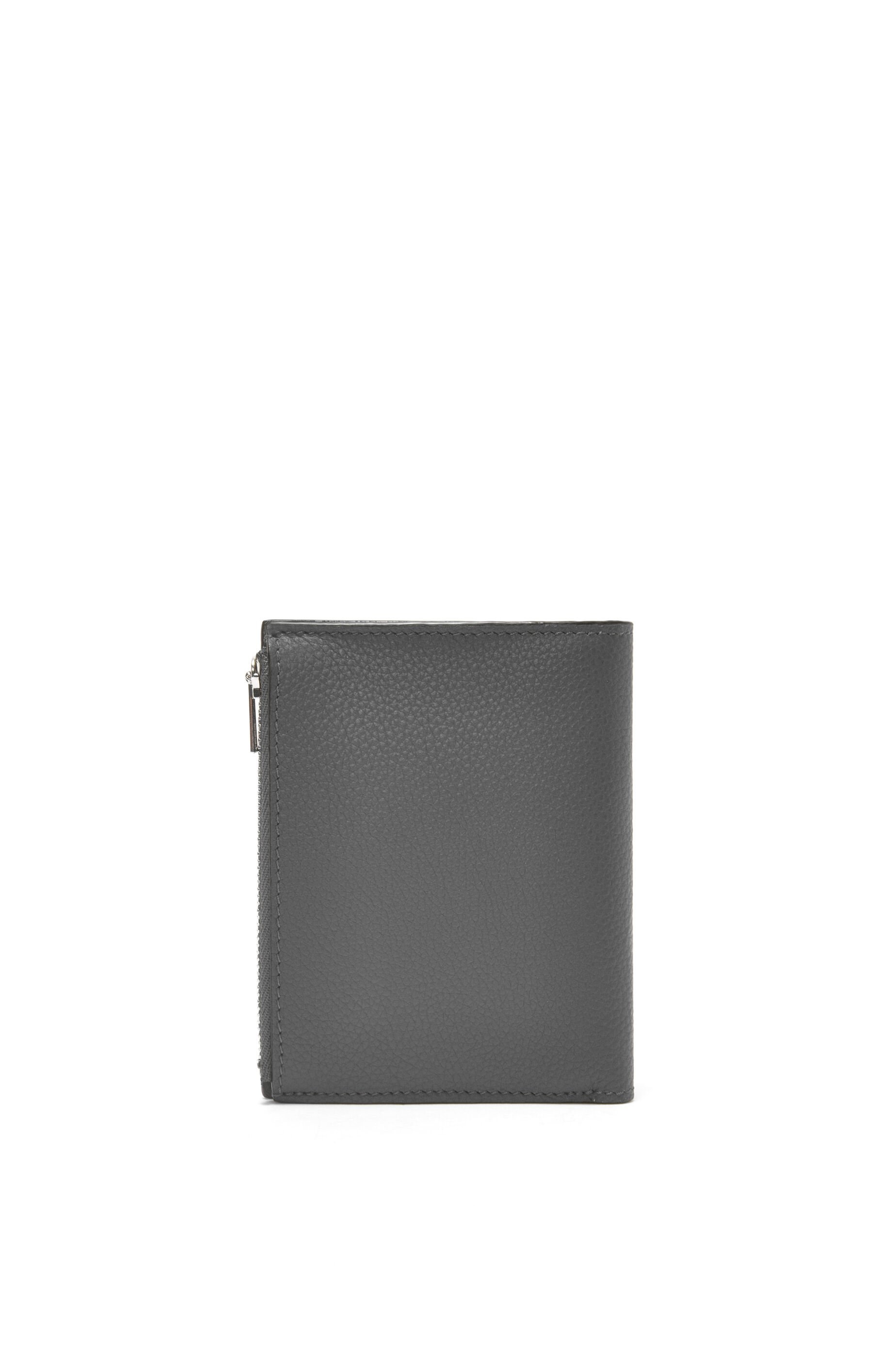 Slim compact wallet in soft grained calfskin - 4