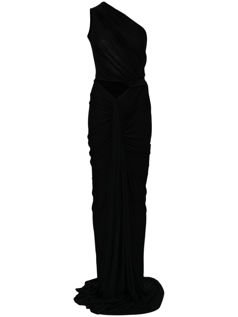 one-shoulder draped gown - 1