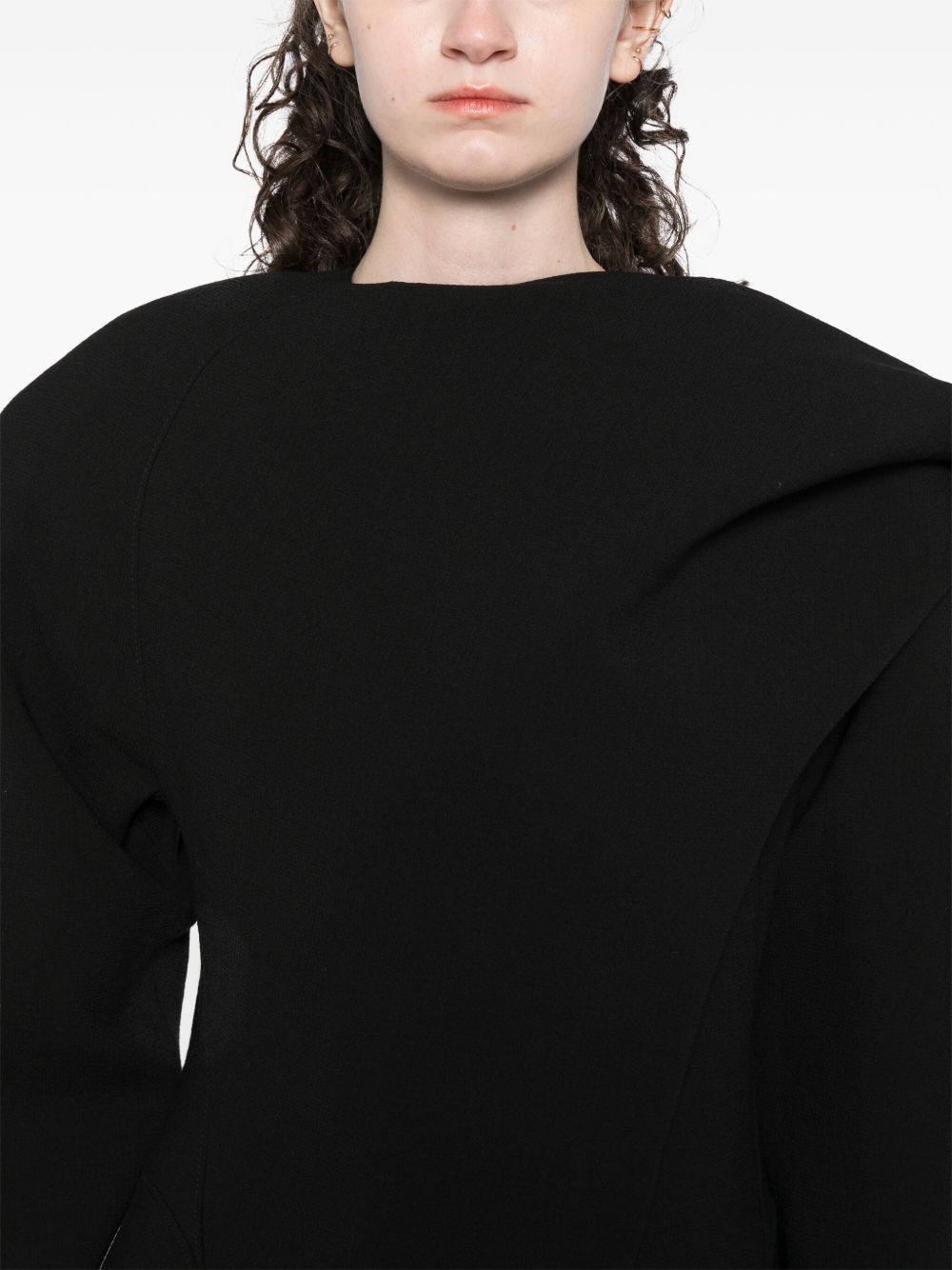 scarf wool coat - 5