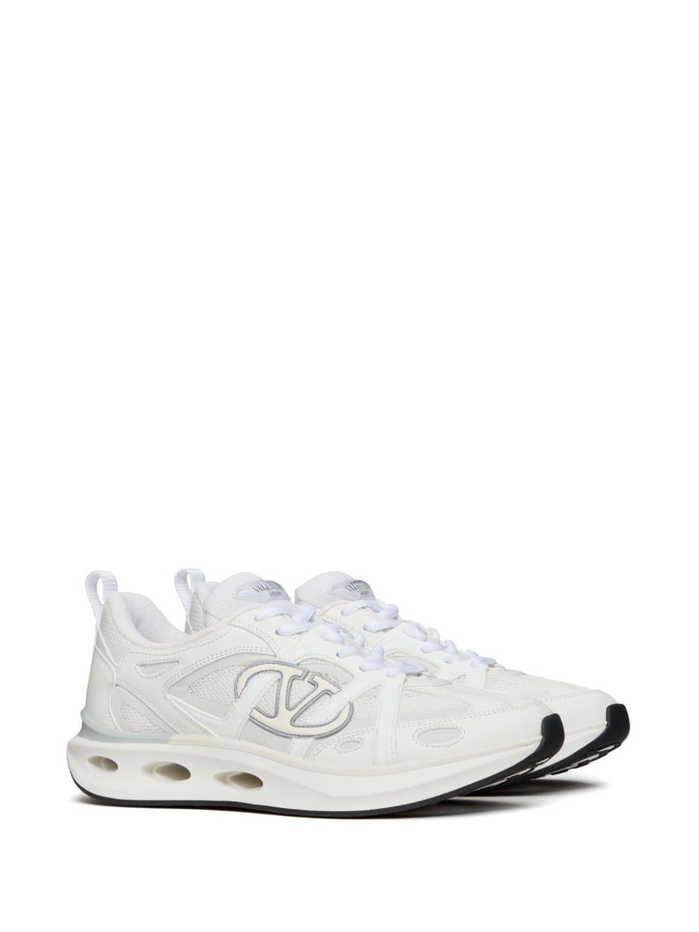 VLogo panelled lace-up sneakers - 2